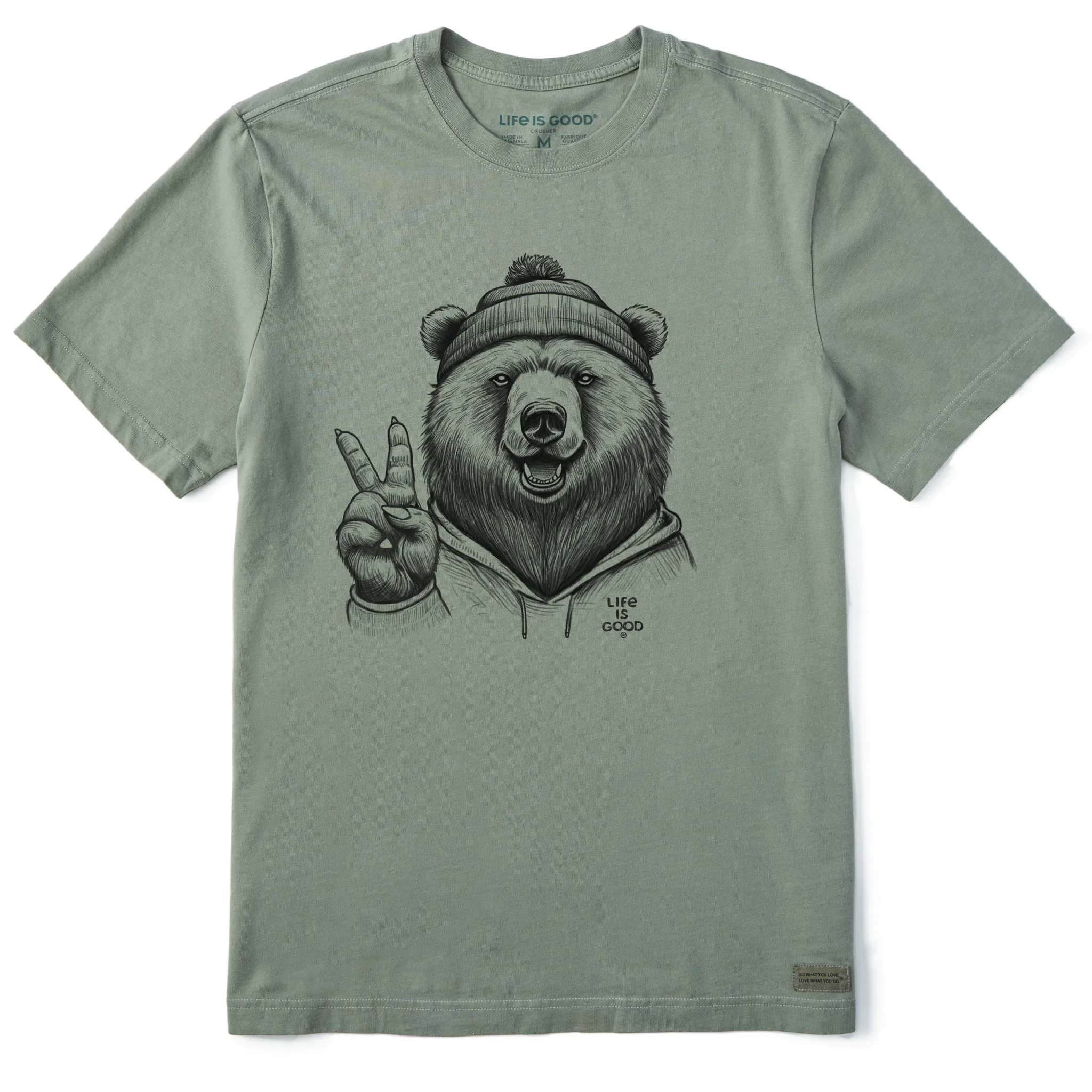 Men's Peaceful Grizzly Short Sleeve Tee Life is Good