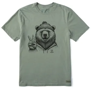 Men's Peaceful Grizzly Short Sleeve Tee Life is Good