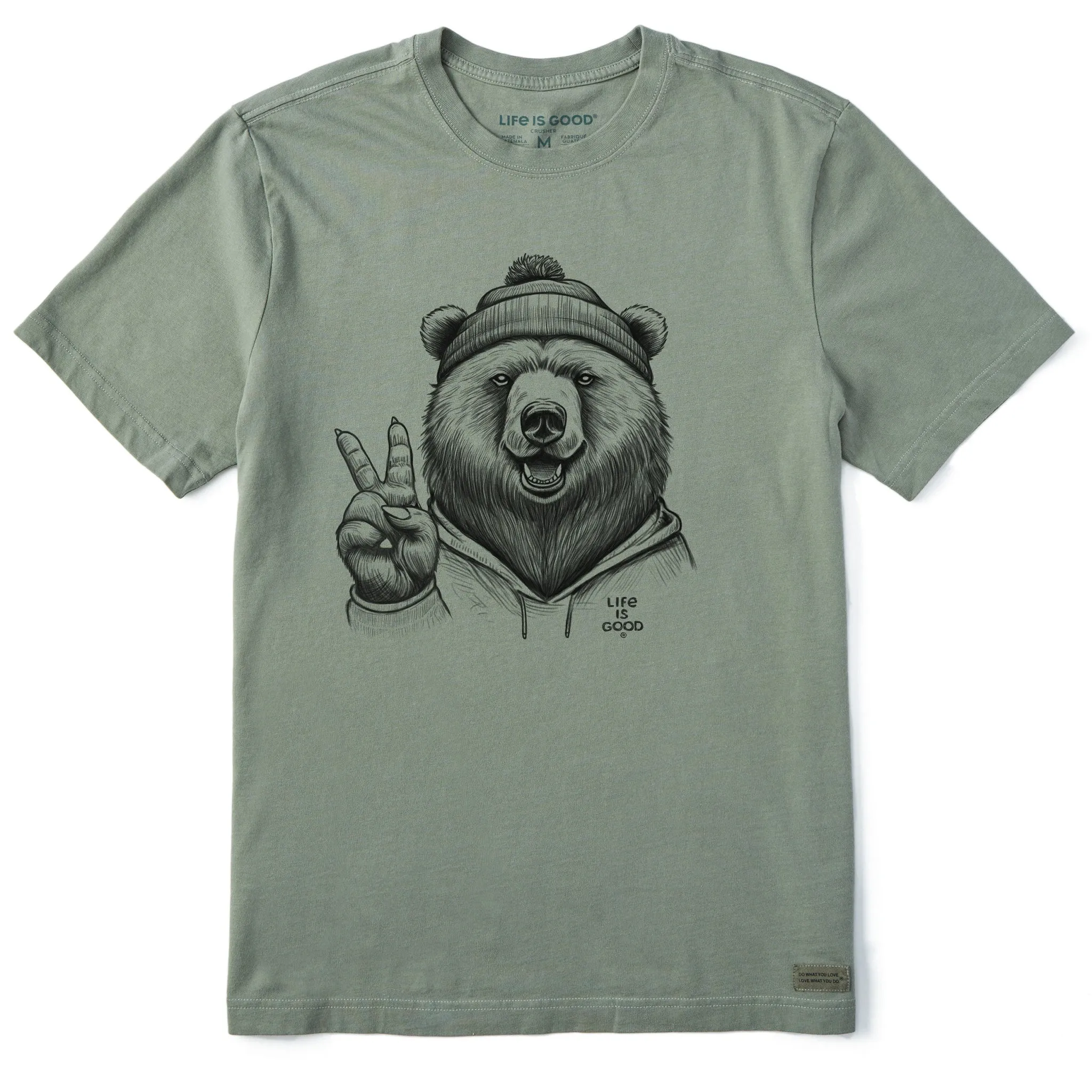 Men's Peaceful Grizzly Short Sleeve Tee Life is Good