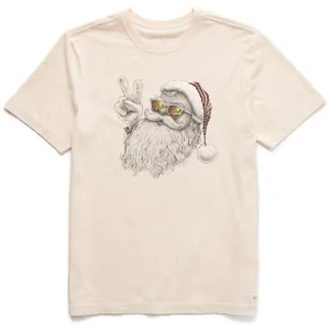 Men's Peaceful Santa Short Sleeve Crusher Tee Life is Good