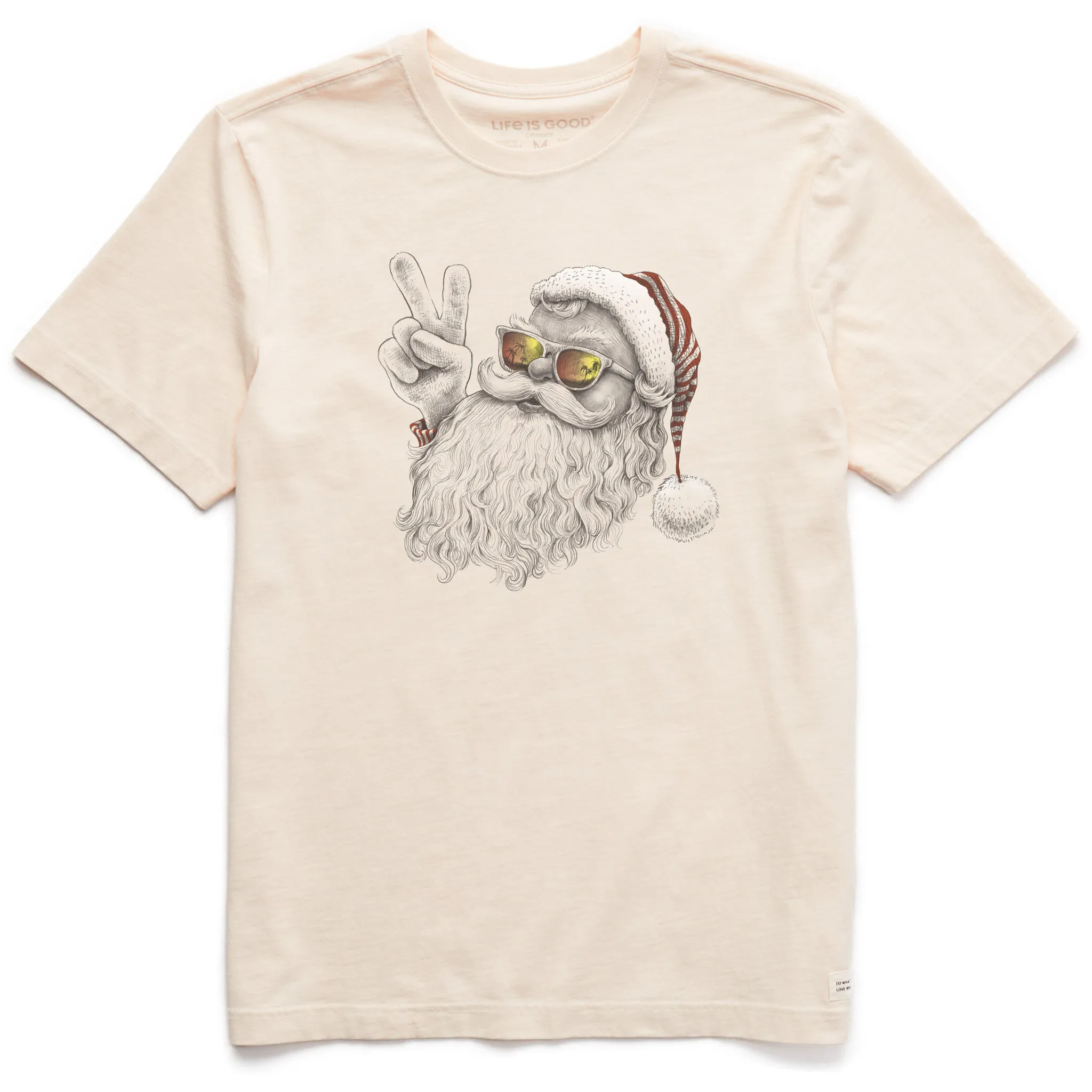 Men's Peaceful Santa Short Sleeve Crusher Tee Life is Good