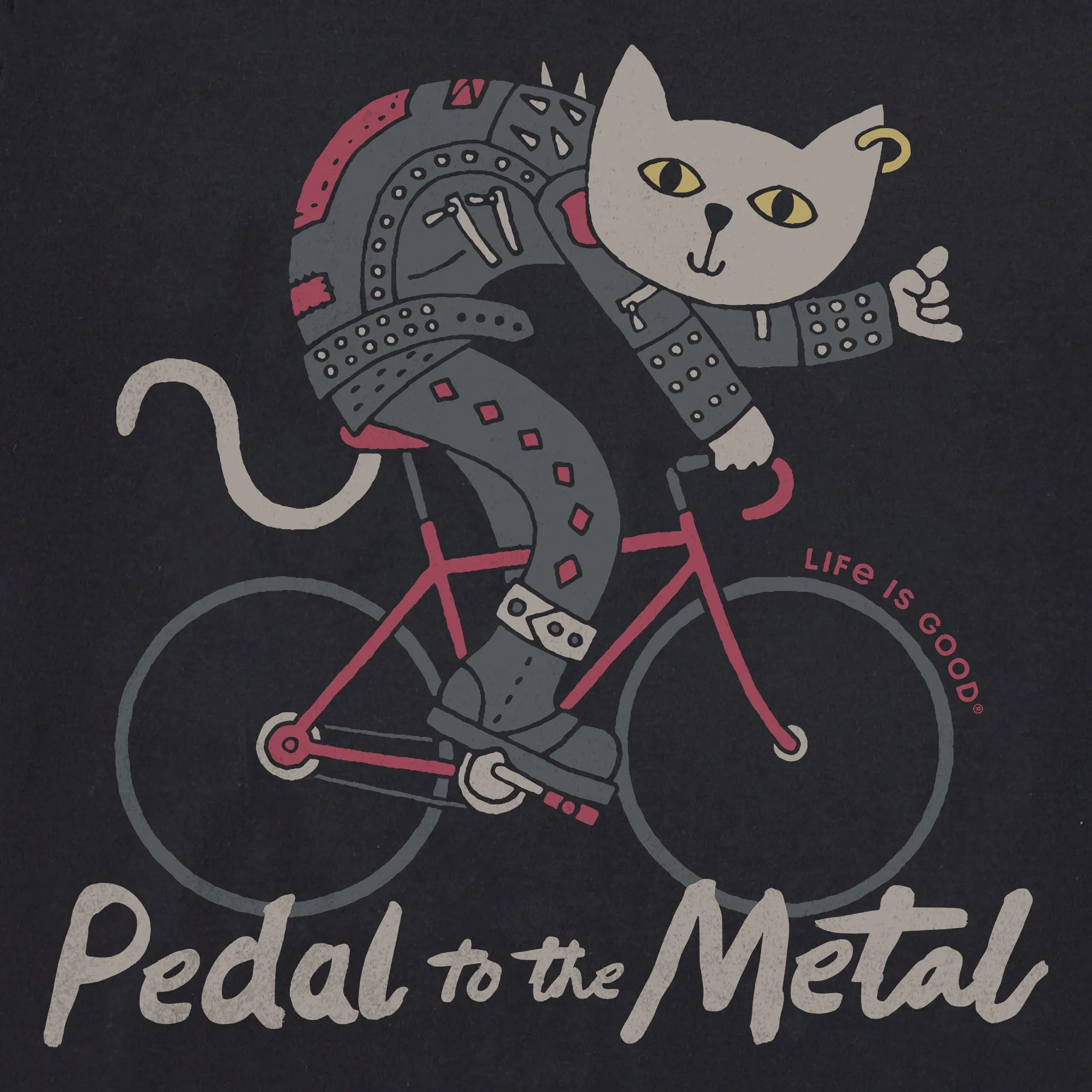 Men's Pedal to the Metal Short Sleeve Crusher Tee Life is Good
