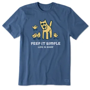 Men's Peep it Simple Short Sleeve Crusher Tee Life is Good