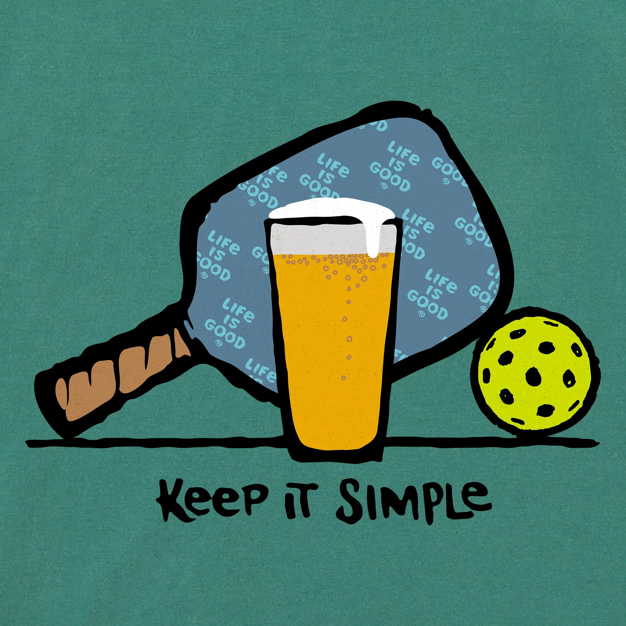 Men's Pickleball & Beer Short Sleeve Tee Life is Good