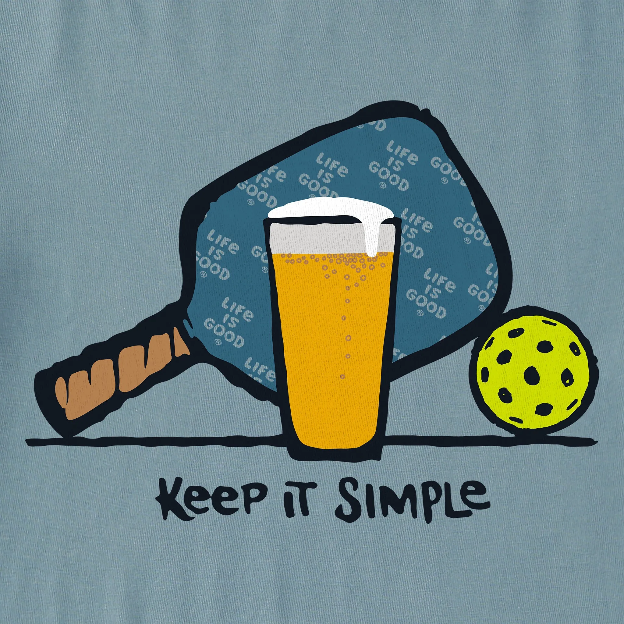 Men's Pickleball & Beer Short Sleeve Tee Life is Good