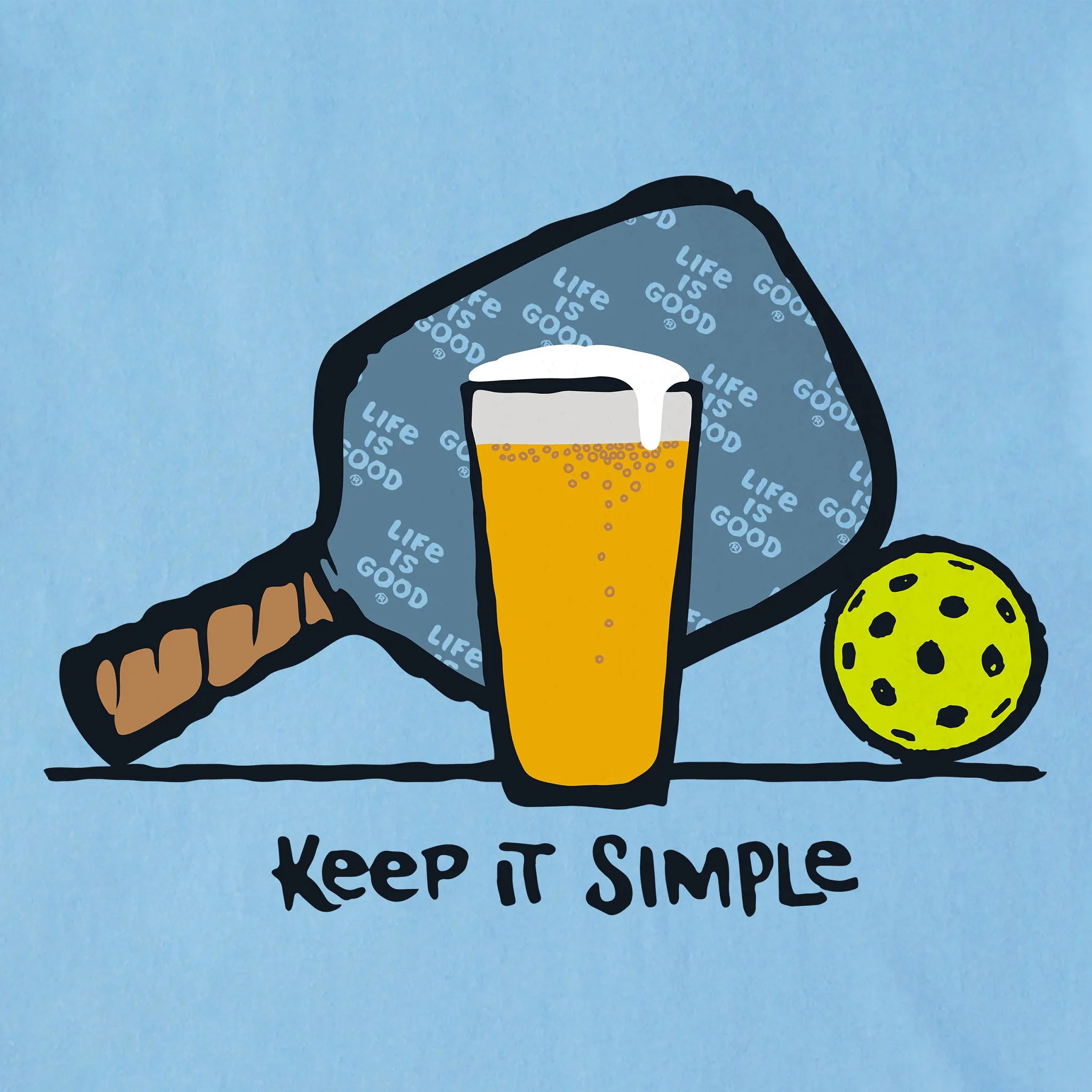 Men's Pickleball & Beer Short Sleeve Tee Life is Good