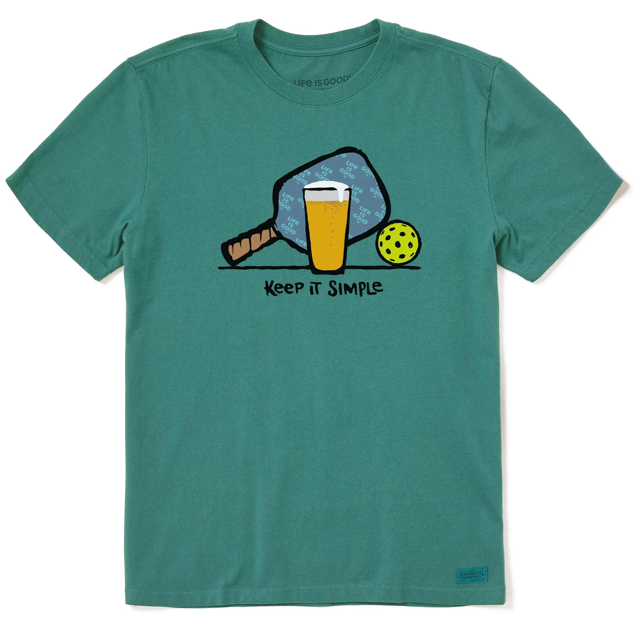 Men's Pickleball & Beer Short Sleeve Tee Life is Good