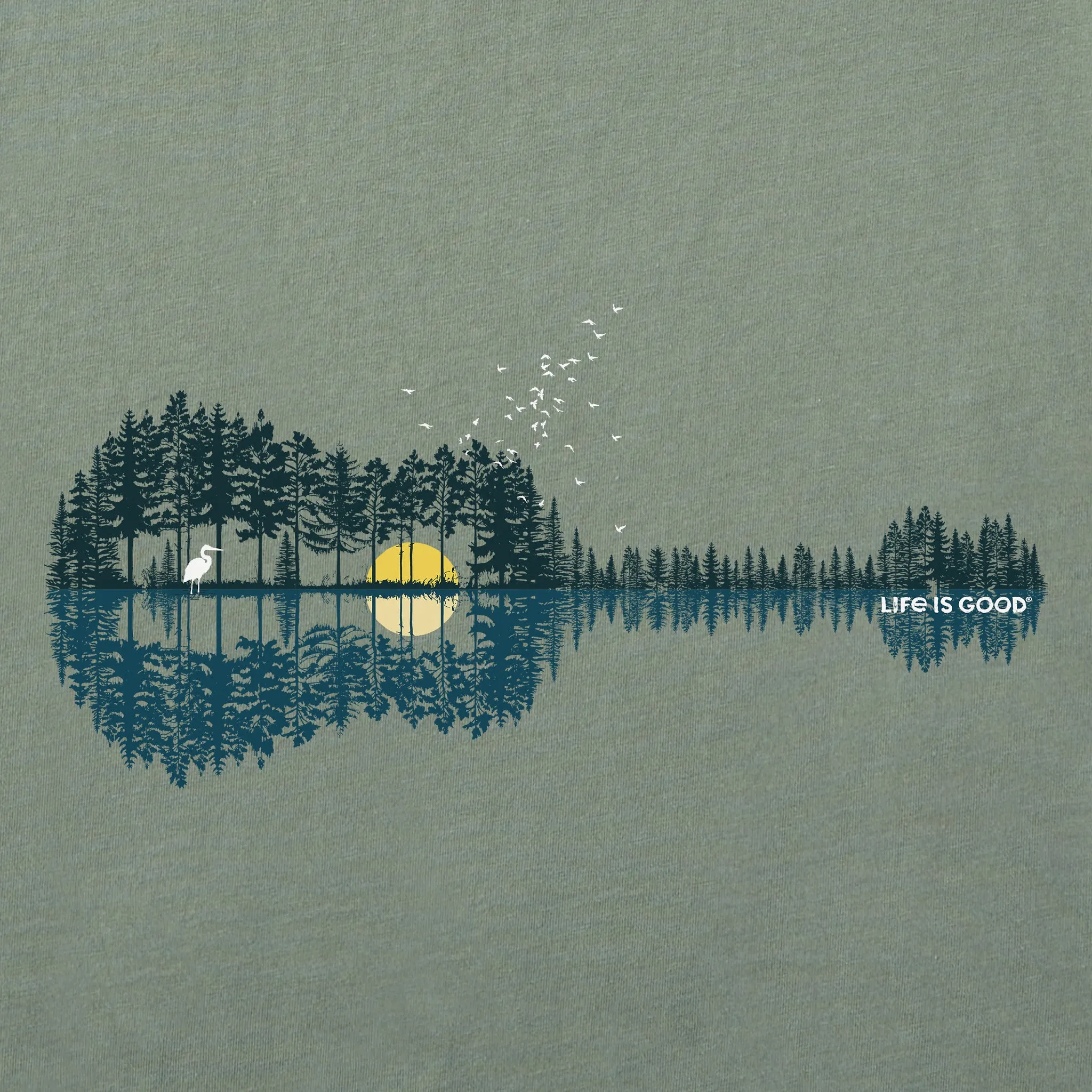 Men's Pine Guitarscape Short Sleeve Tee Life is Good