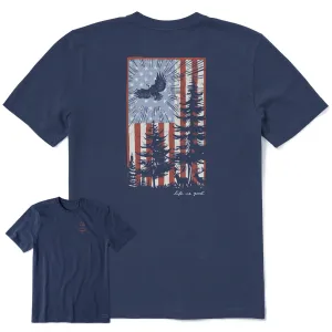 Men's Pine Tree Flag Short Sleeve Tee Life is Good