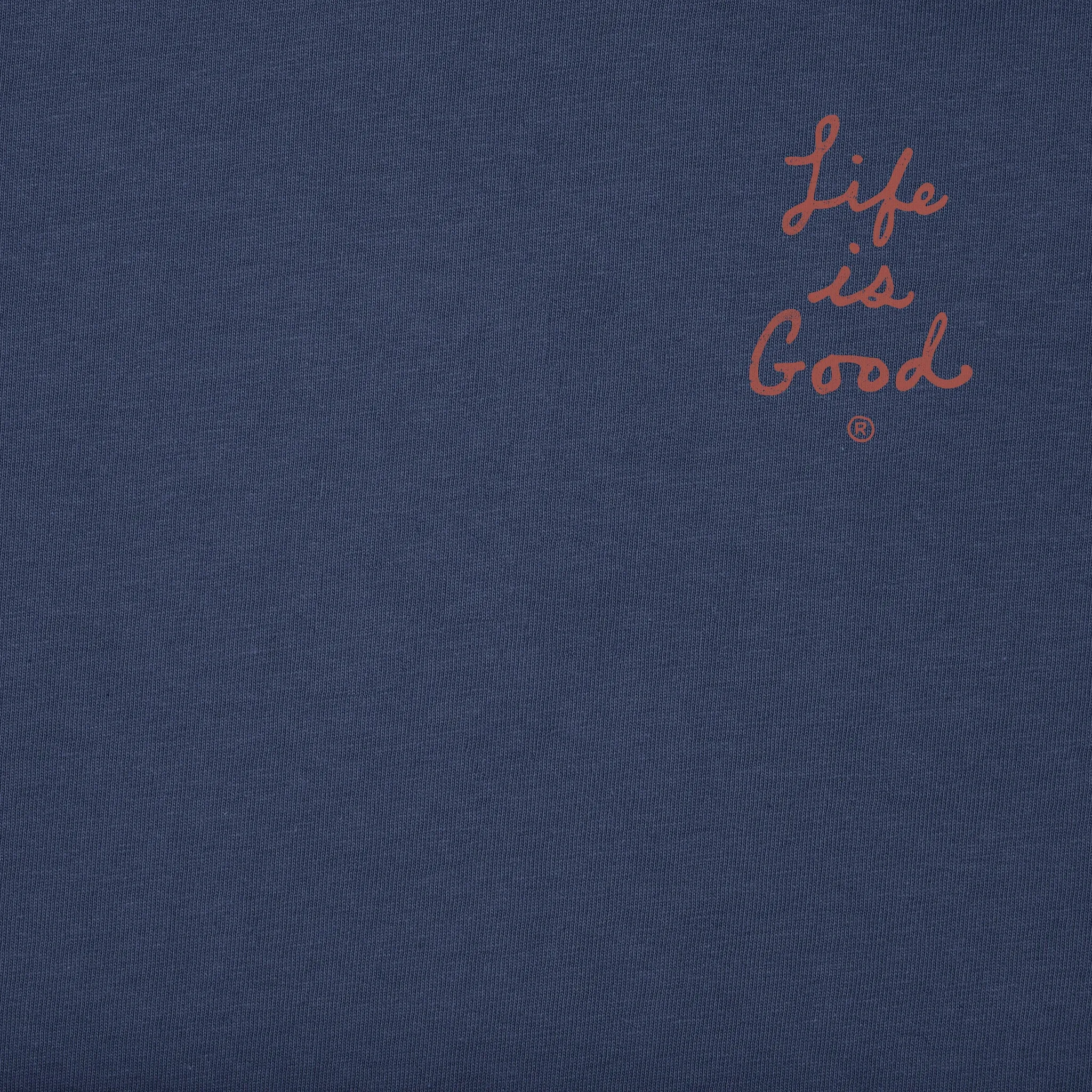 Men's Pine Tree Flag Short Sleeve Tee Life is Good