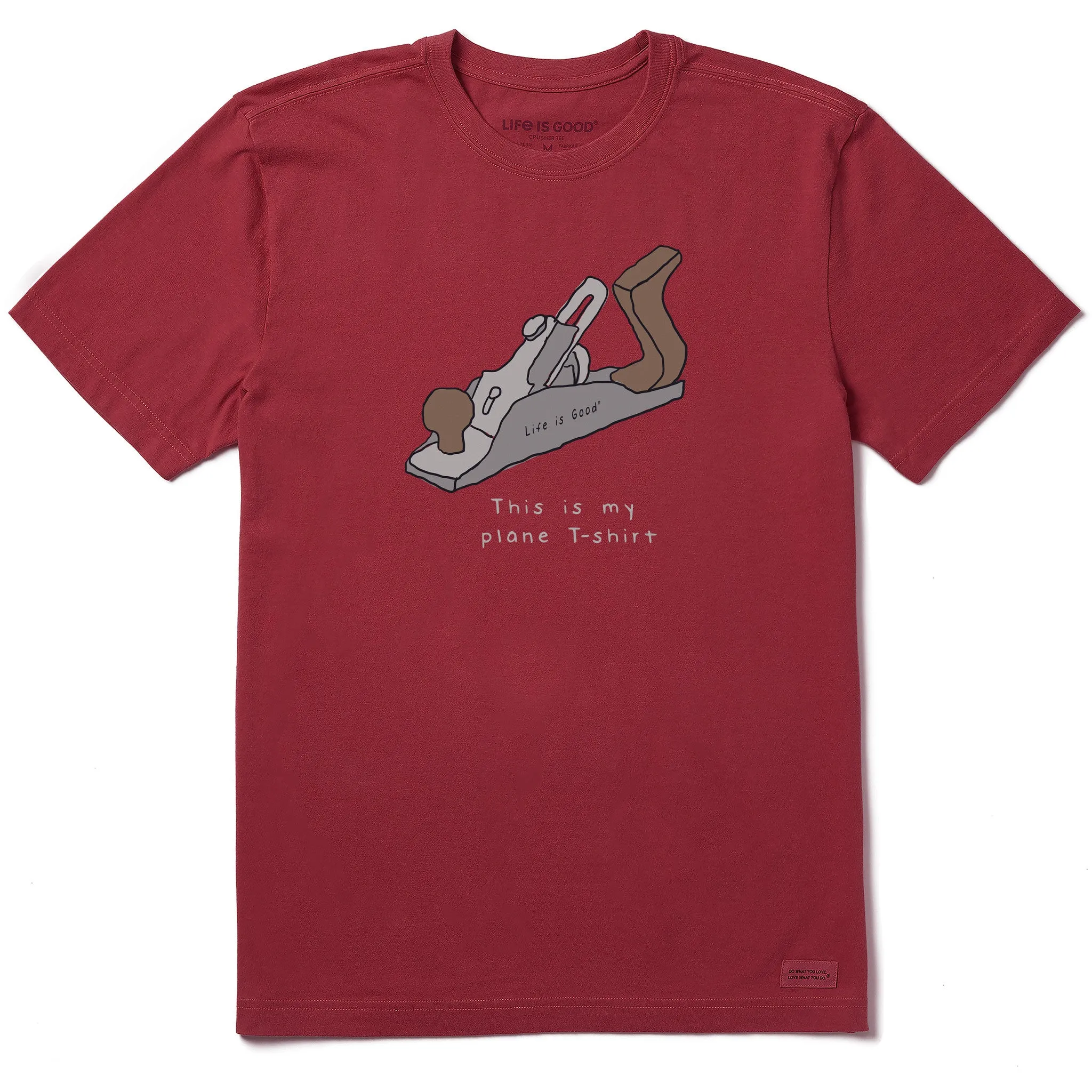 Men's Plane T-Shirt Short Sleeve Tee Life is Good