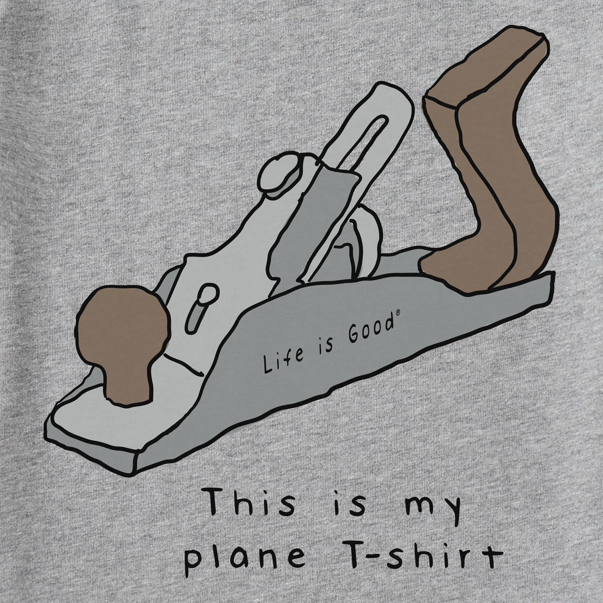 Men's Plane T-Shirt Short Sleeve Tee Life is Good