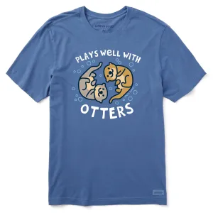 Men's Plays Well With Otters Short Sleeve Tee Life is Good