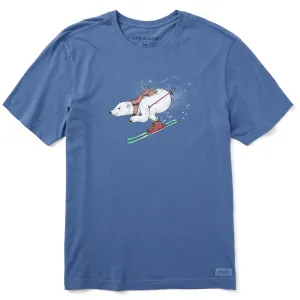 Men's Polar Bear on the Slopes Short Sleeve Crusher Tee Life is Good