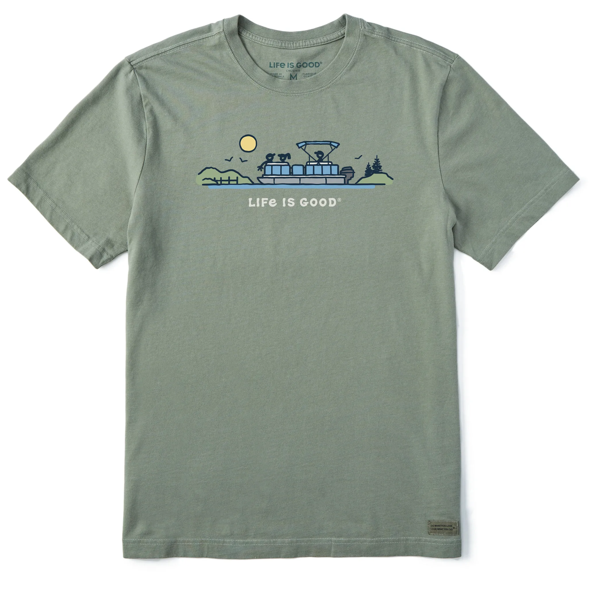 Men's Pontoon Boat Vista Short Sleeve Crusher Tee Life is Good