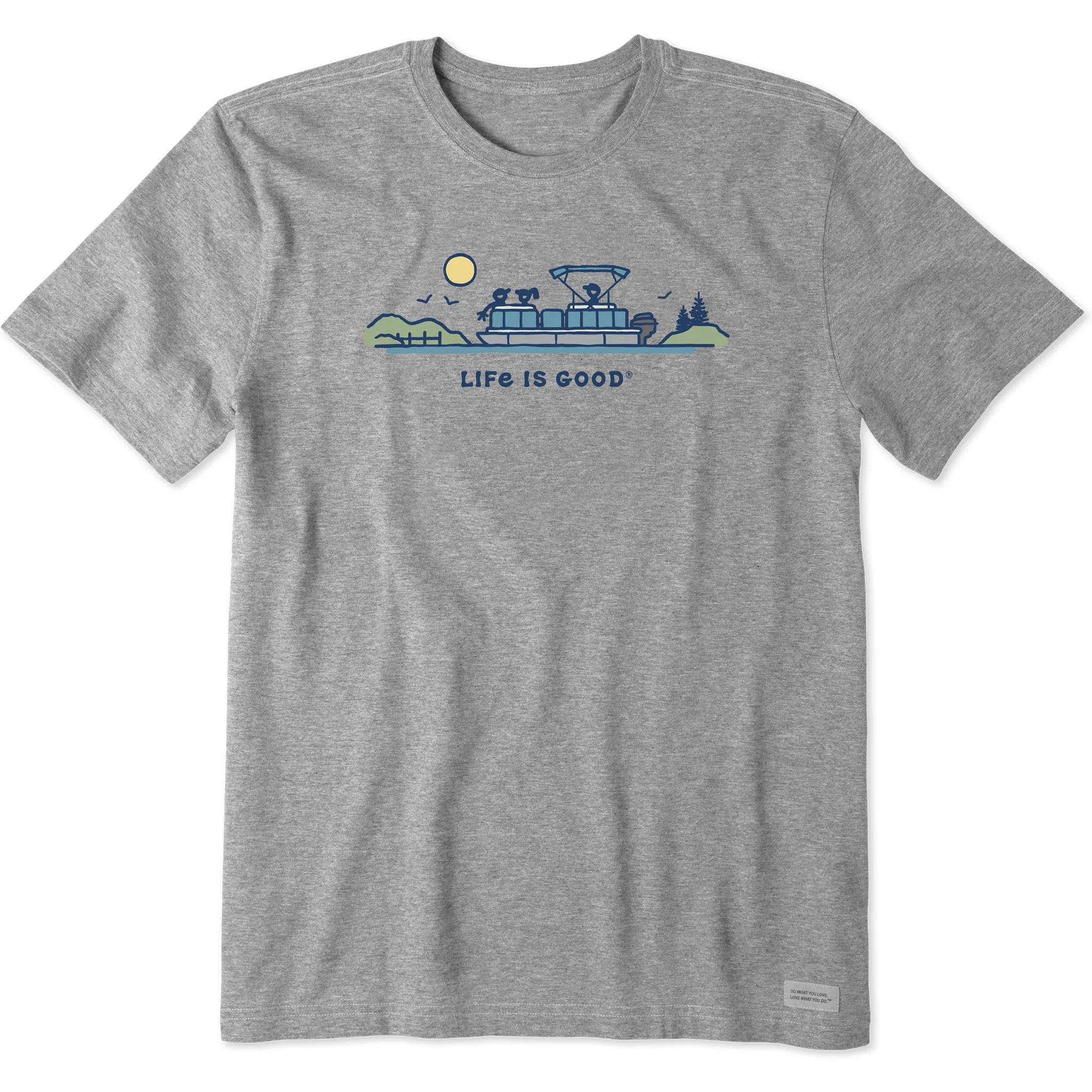 Men's Pontoon Boat Vista Short Sleeve Crusher Tee Life is Good