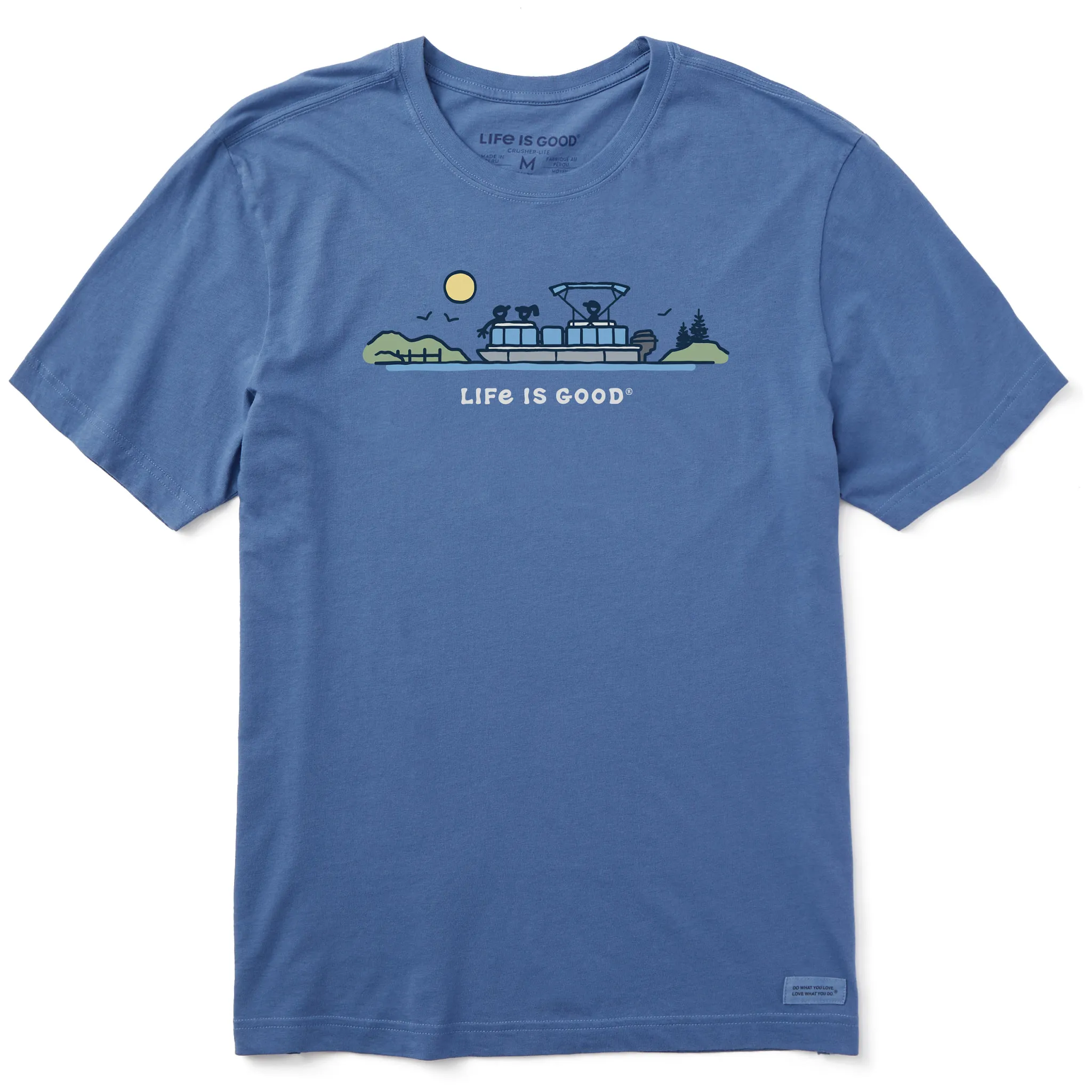 Men's Pontoon Boat Vista Short Sleeve Crusher Tee Life is Good