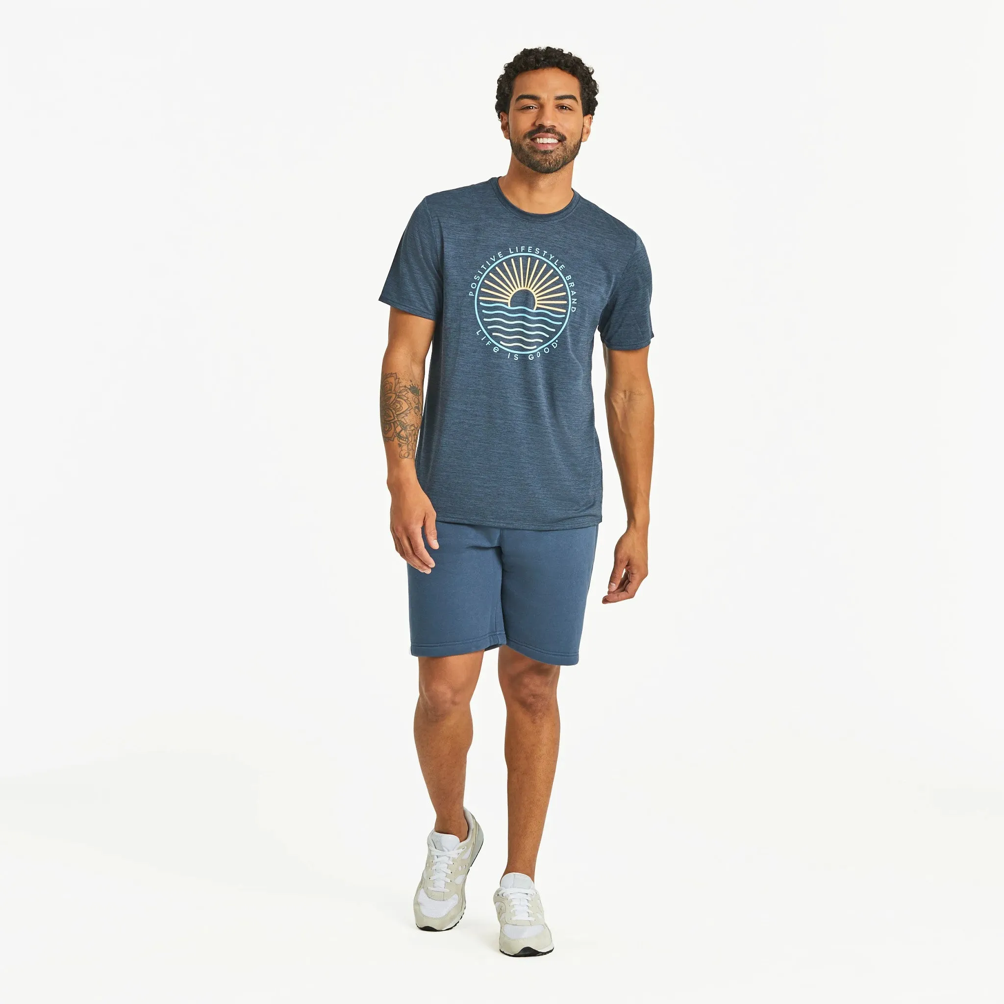 Men's Positive Lifestyle Sun & Waves Sun Crusher Tee Life is Good