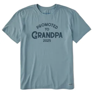 Men's Promoted to Grandpa 2025 Short Sleeve Crusher Tee Life is Good