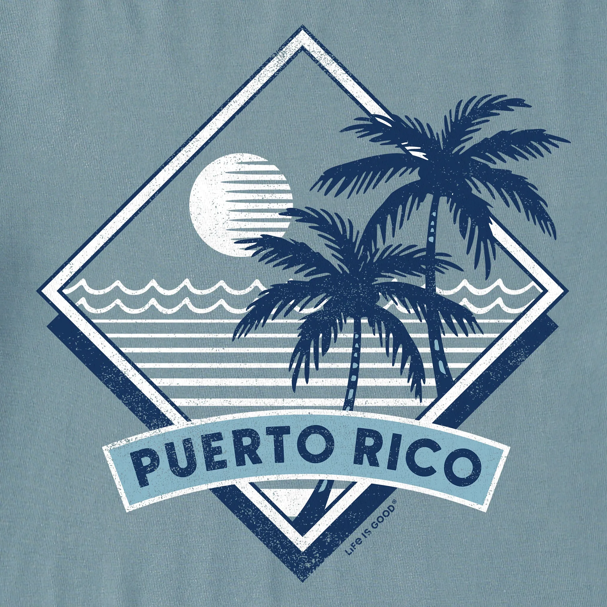 Men's Puerto Rico Palms Short Sleeve Crusher Tee Life is Good