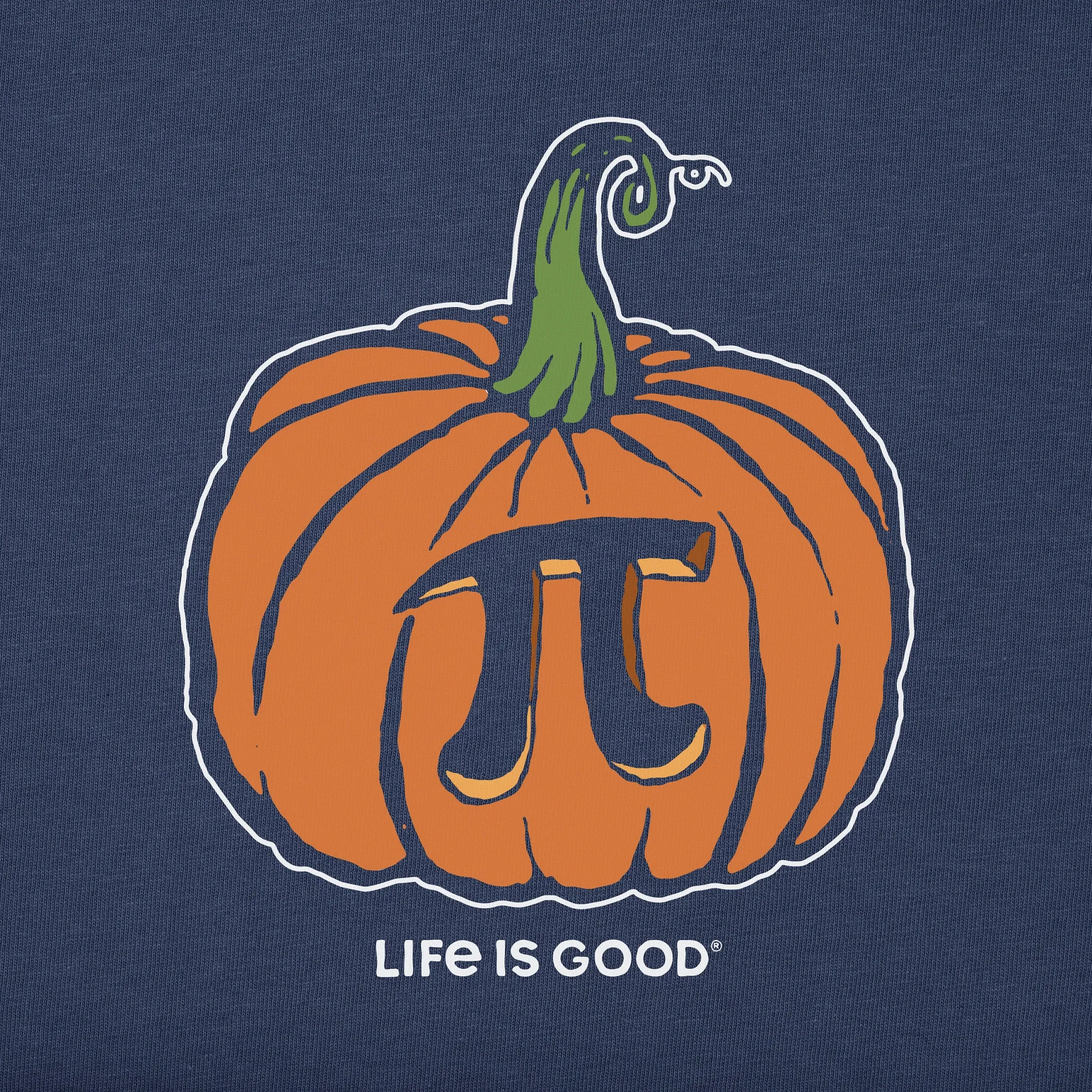 Men's Pumpkin Pi Long Sleeve Crusher Tee Life is Good