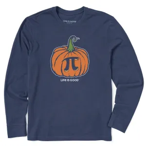 Men's Pumpkin Pi Long Sleeve Crusher Tee Life is Good