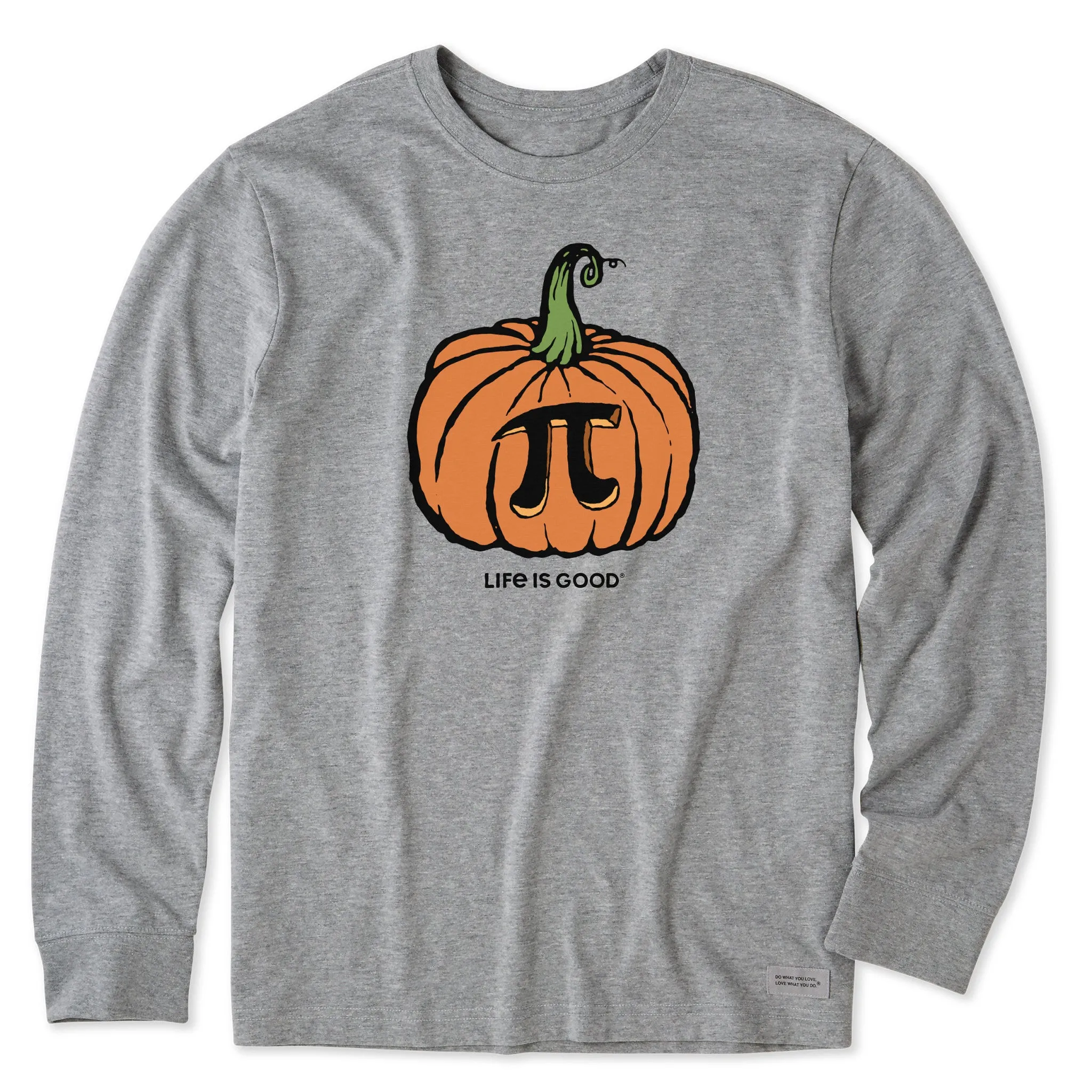 Men's Pumpkin Pi Long Sleeve Crusher Tee Life is Good