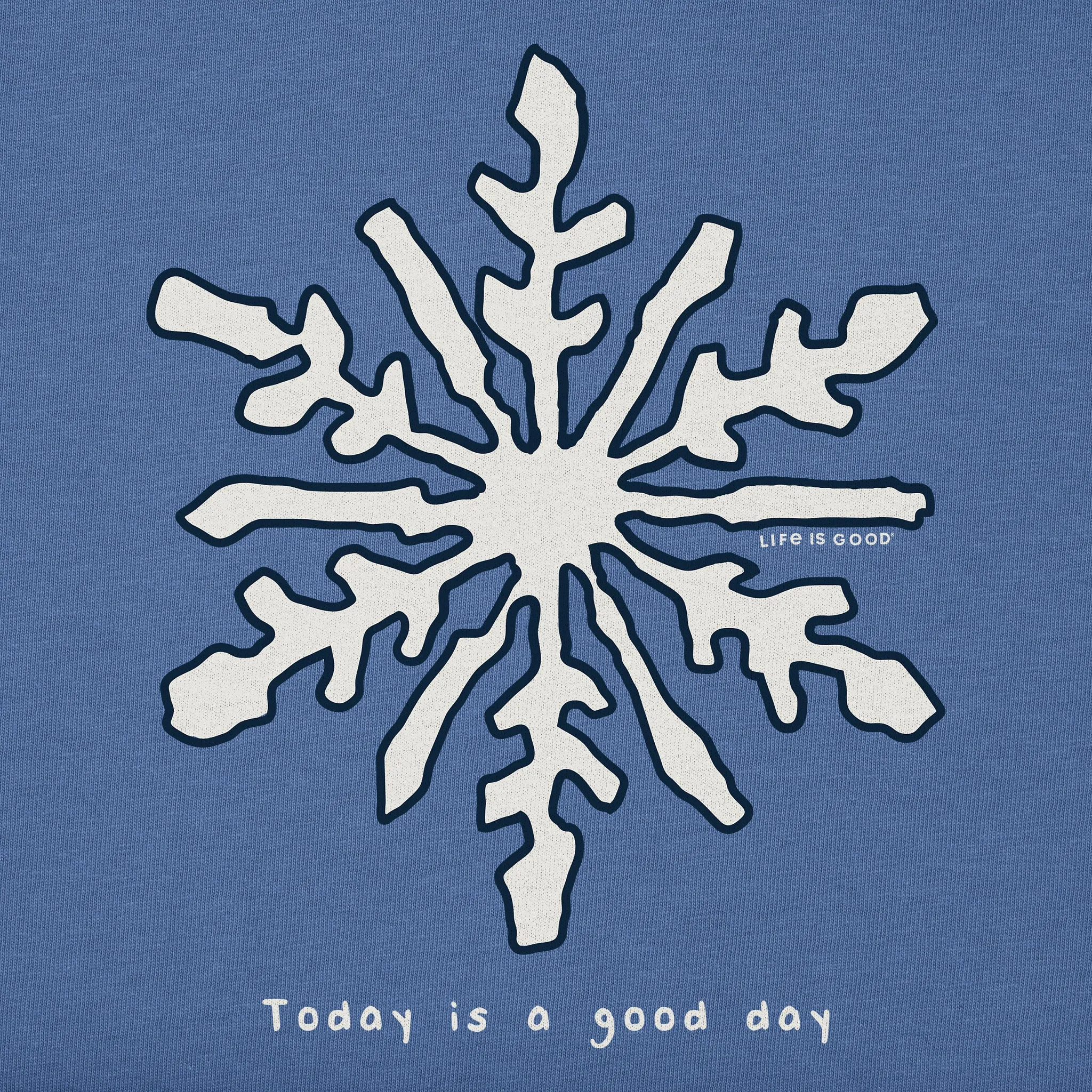 Men's Quirky Snowflake Long Sleeve Crusher Tee Life is Good