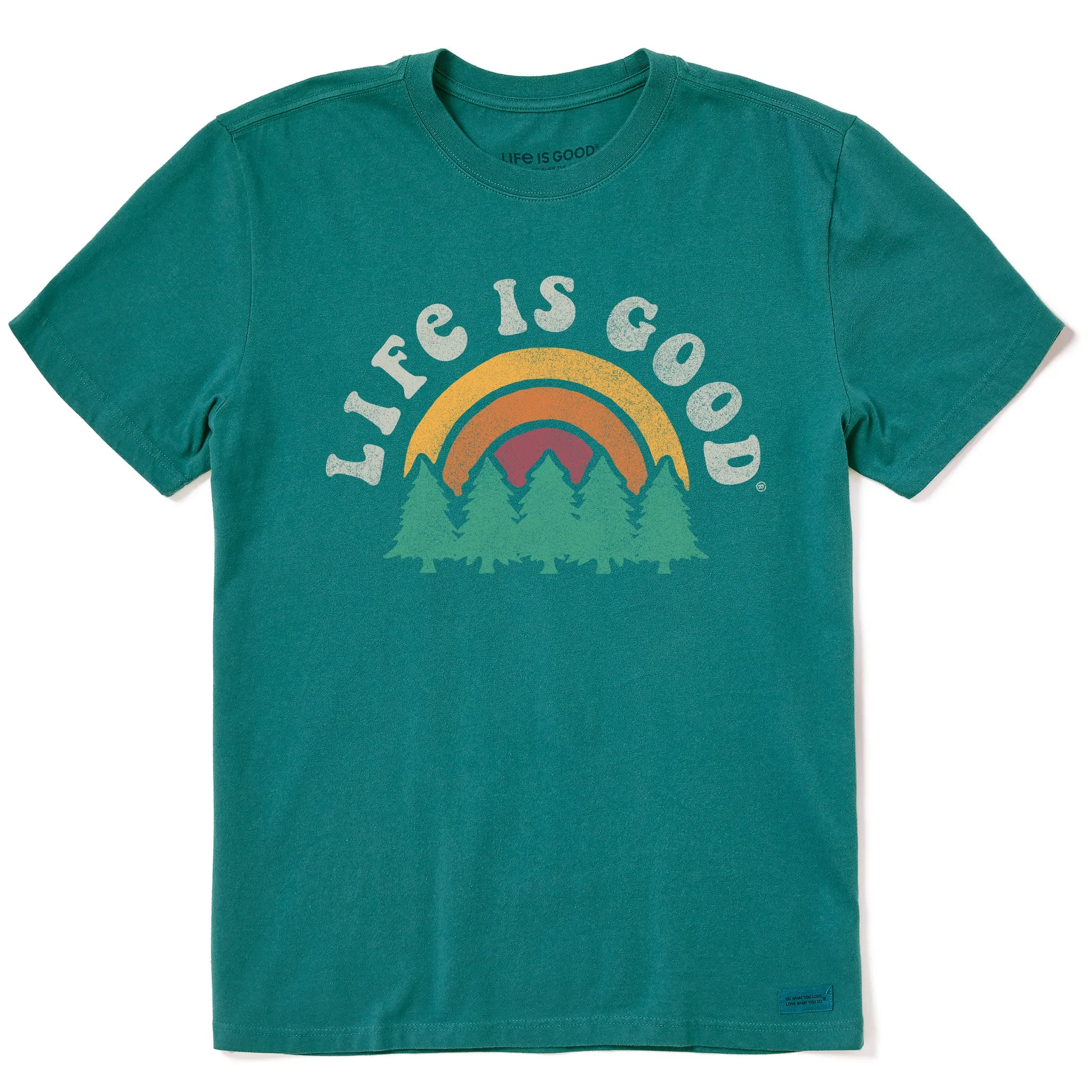 Men's Rainbow Forest Short Sleeve Crusher Tee Life is Good
