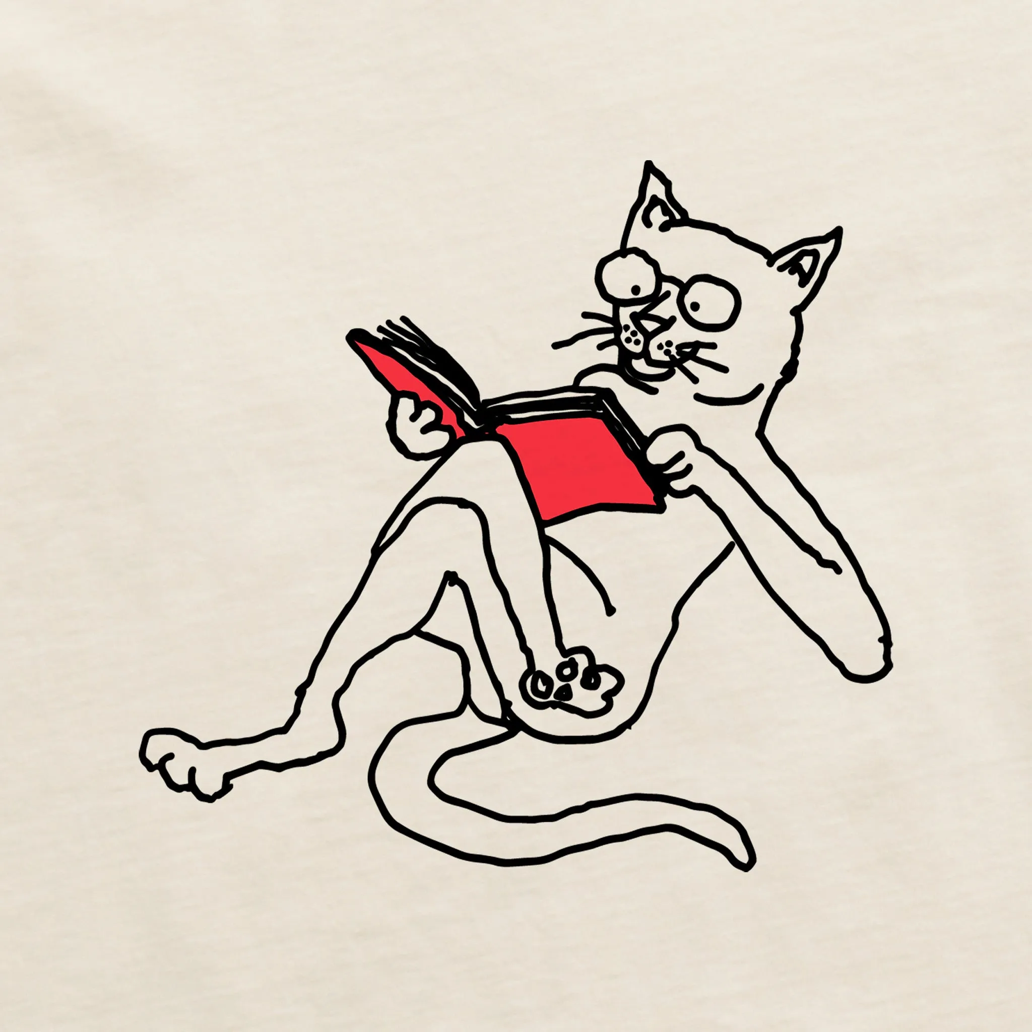 Men's Reading Cat Short Sleeve Crusher Tee Life is Good
