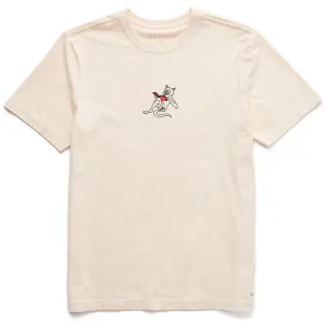Men's Reading Cat Short Sleeve Crusher Tee Life is Good