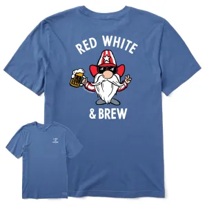 Men's Red White & Brew Gnome Short Sleeve Tee Life is Good