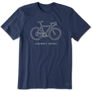 Men's Renewable Energy Bike Short Sleeve Tee Life is Good