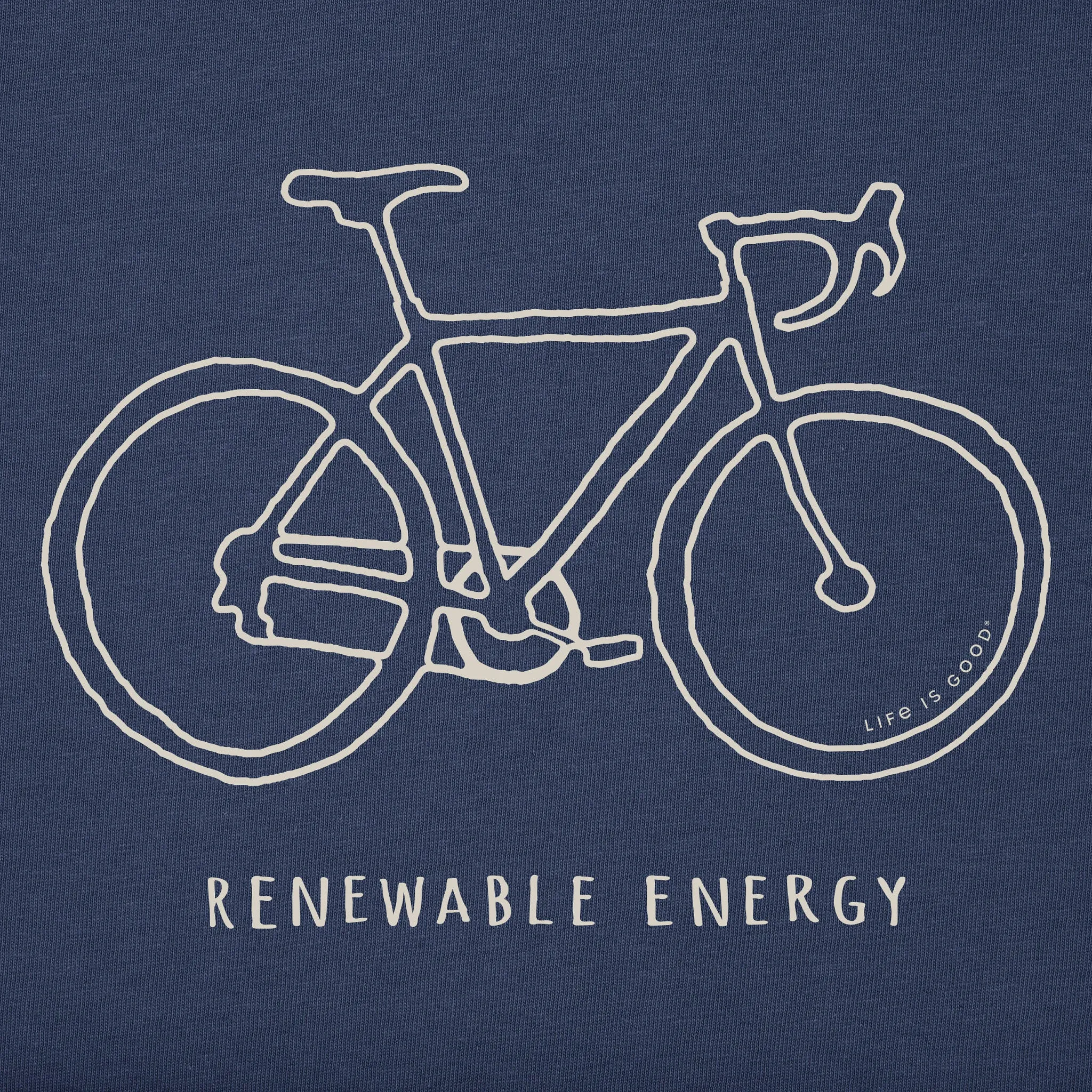 Men's Renewable Energy Bike Short Sleeve Tee Life is Good