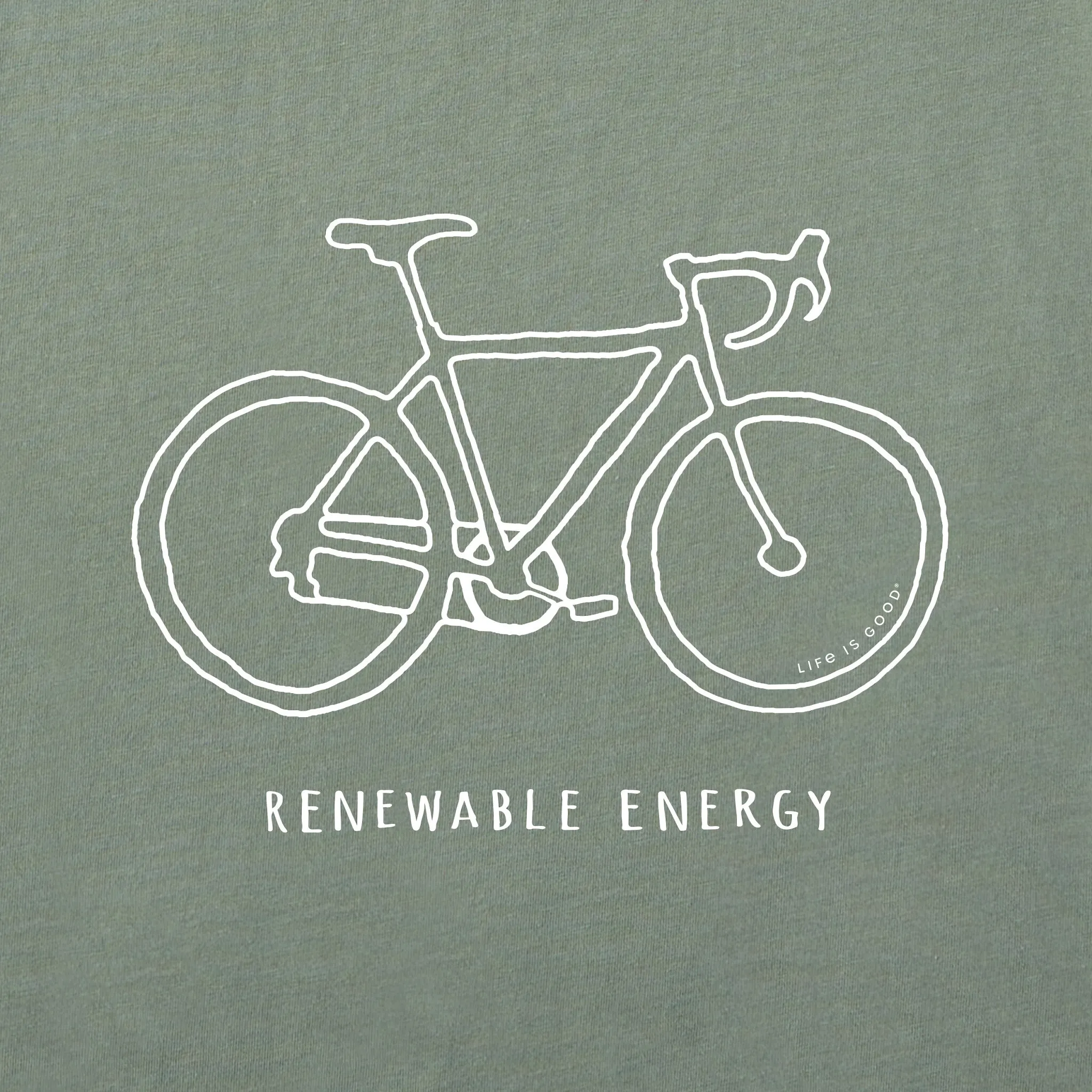 Men's Renewable Energy Bike Short Sleeve Tee Life is Good