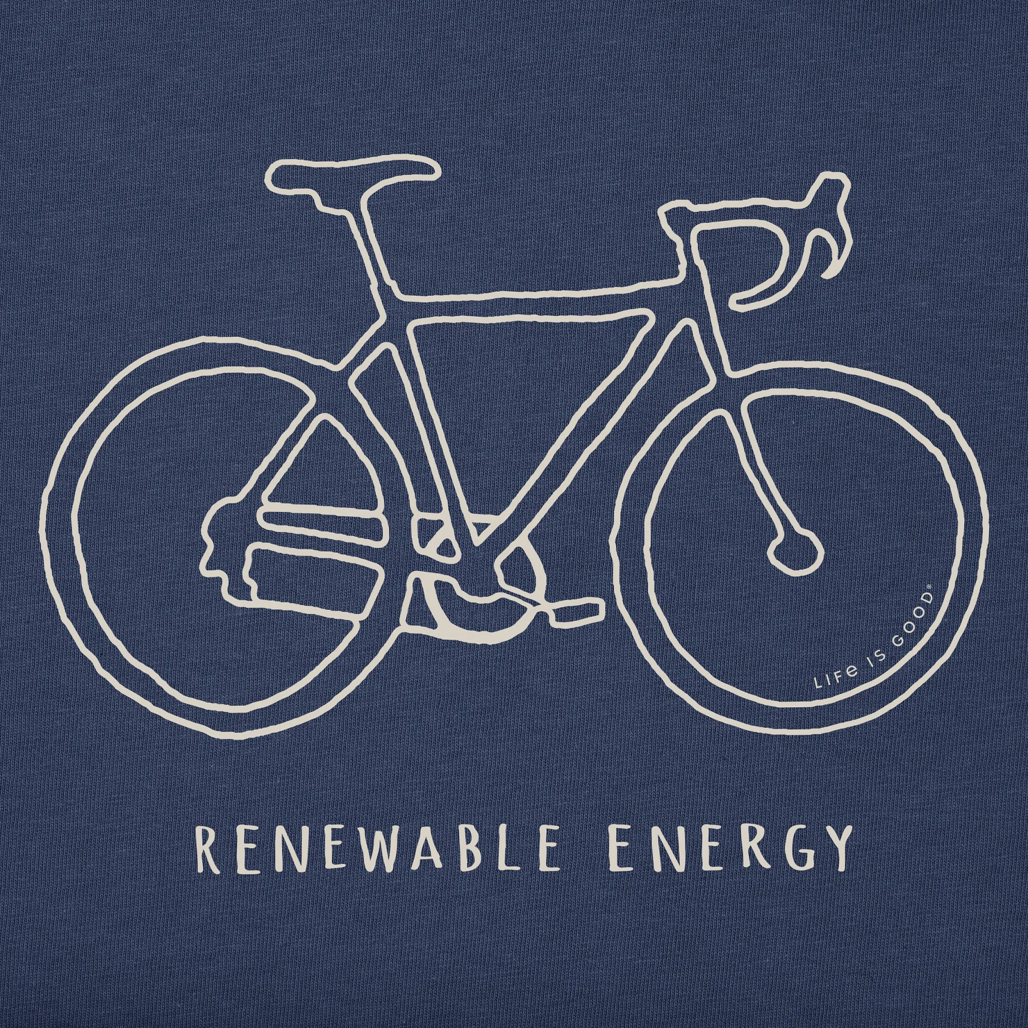 Men's Renewable Energy Bike Short Sleeve Tee Life is Good