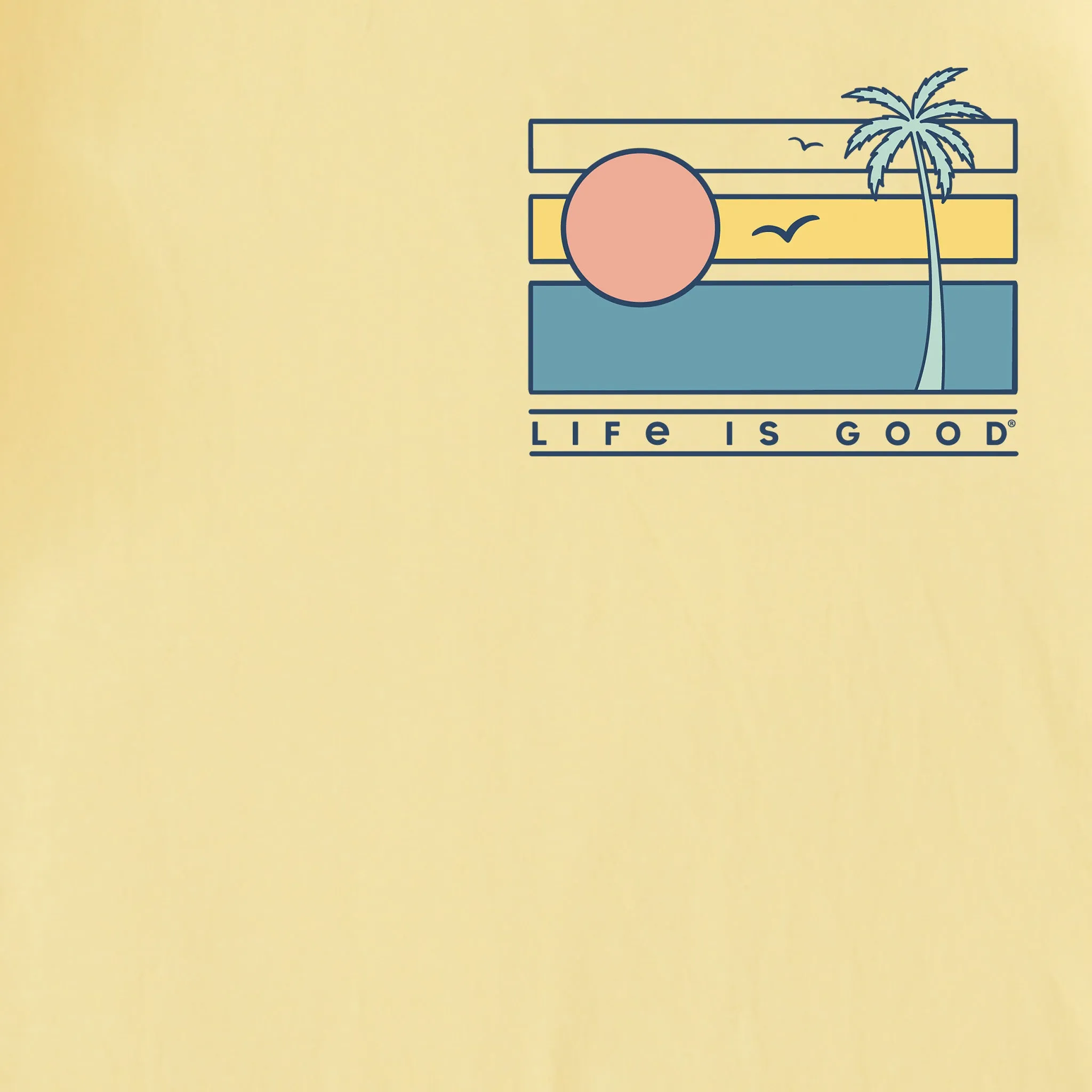 Men's Retro Beach Scene Short Sleeve Tee Life is Good