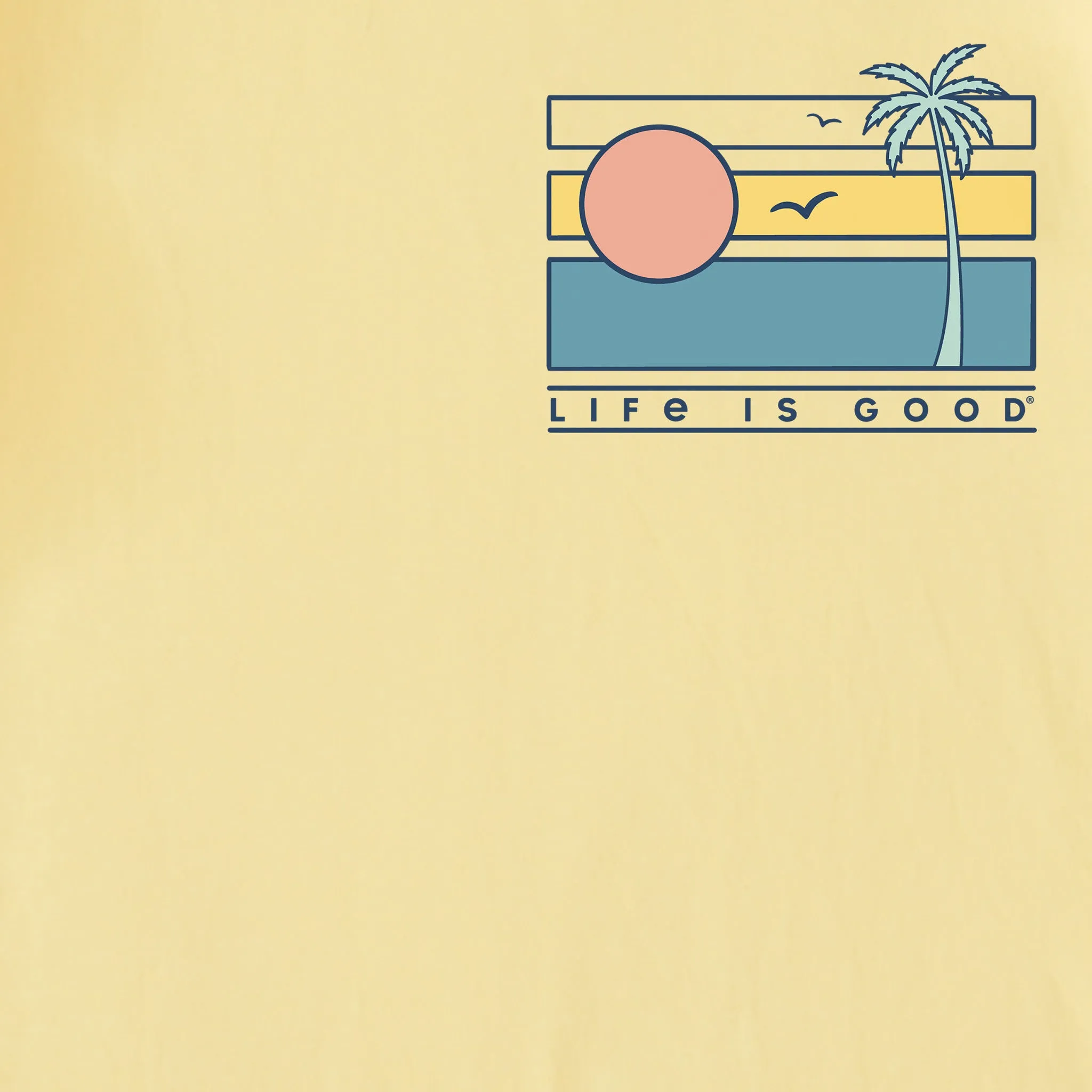 Men's Retro Beach Scene Short Sleeve Tee Life is Good