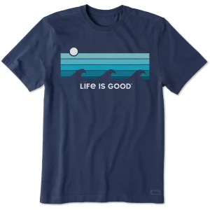 Men's Retro Wave Stripe Short Sleeve Tee Life is Good