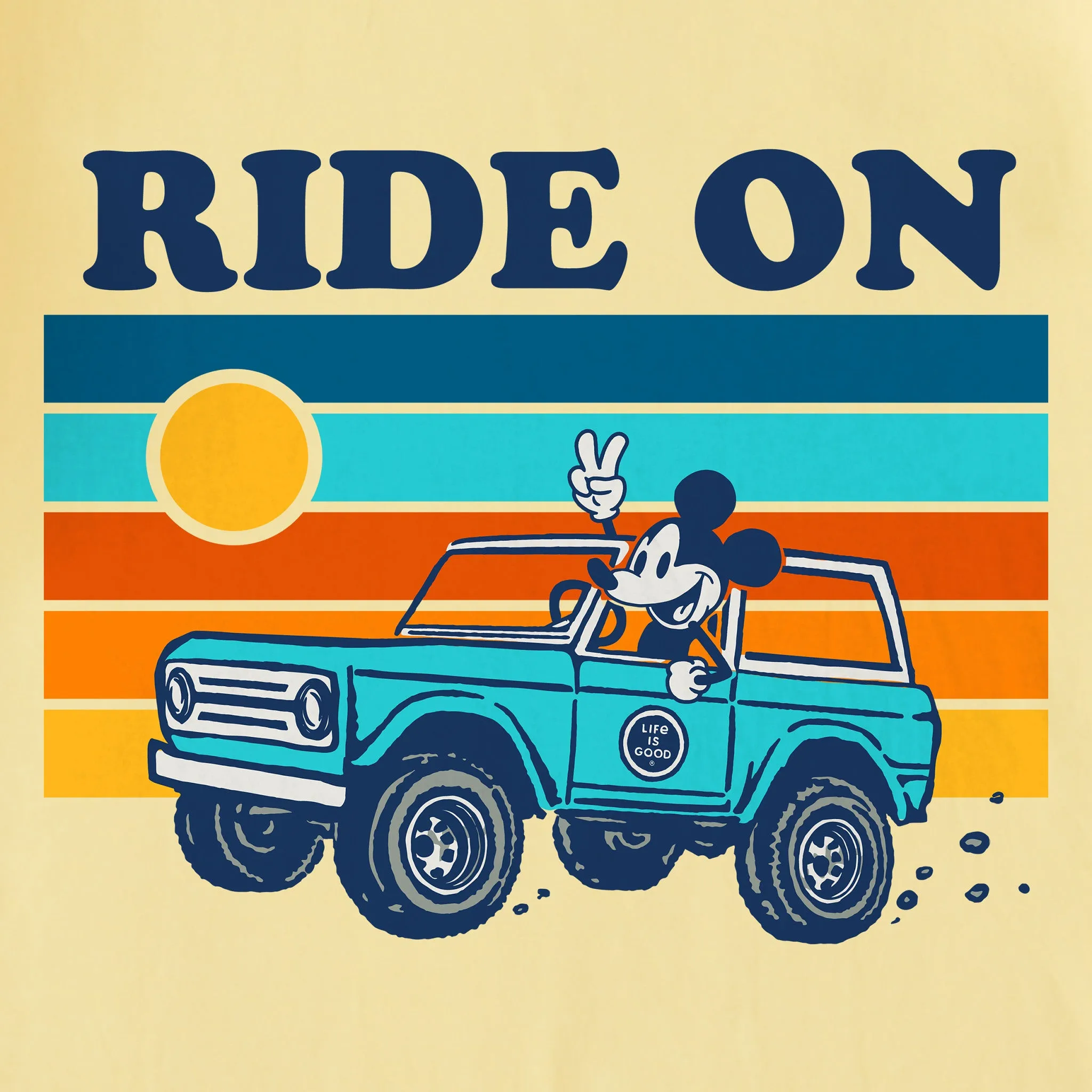 Men's Ride On Willie Stripes Short Sleeve Tee Life is Good