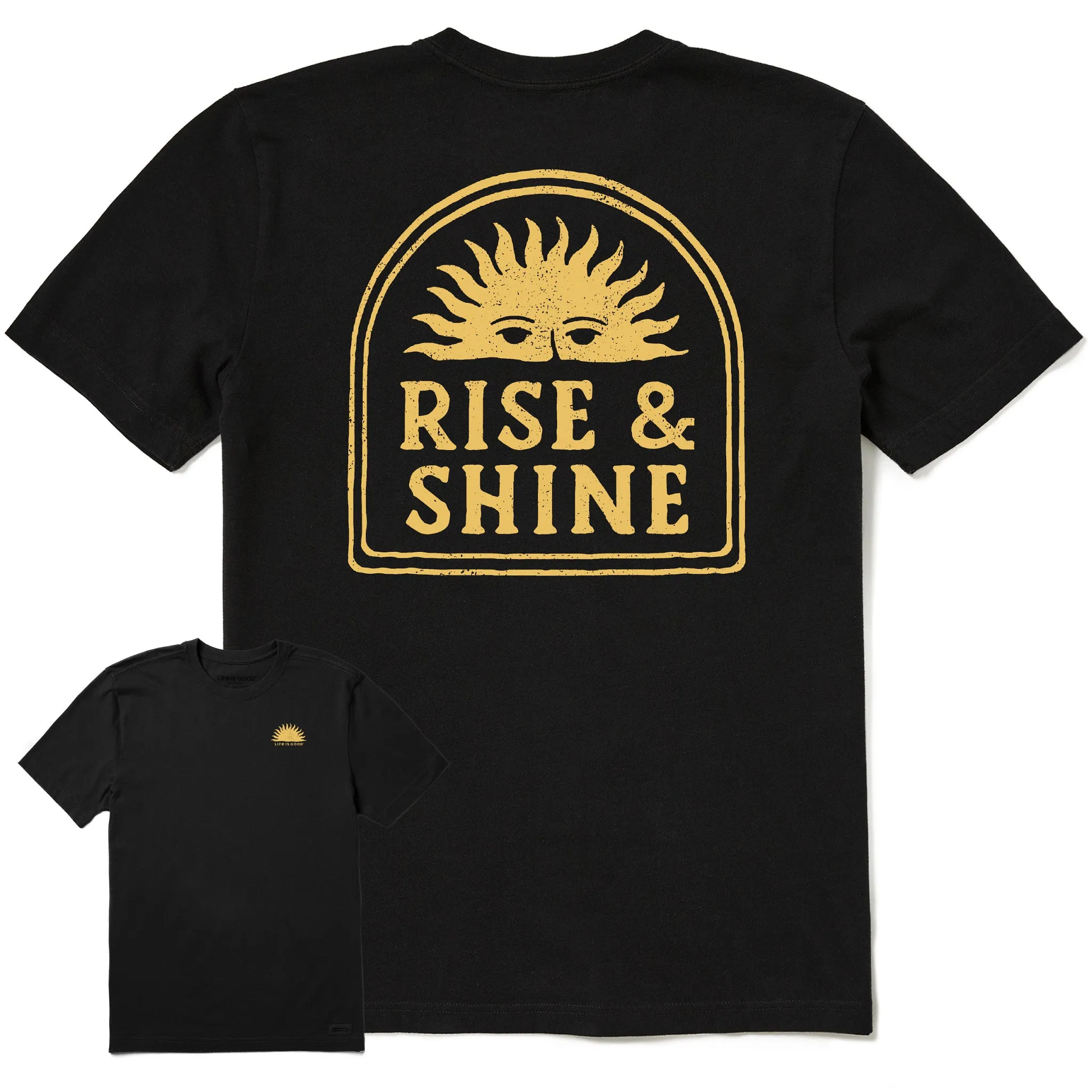 Men's Rise & Shine Sun Short Sleeve Crusher Tee Life is Good