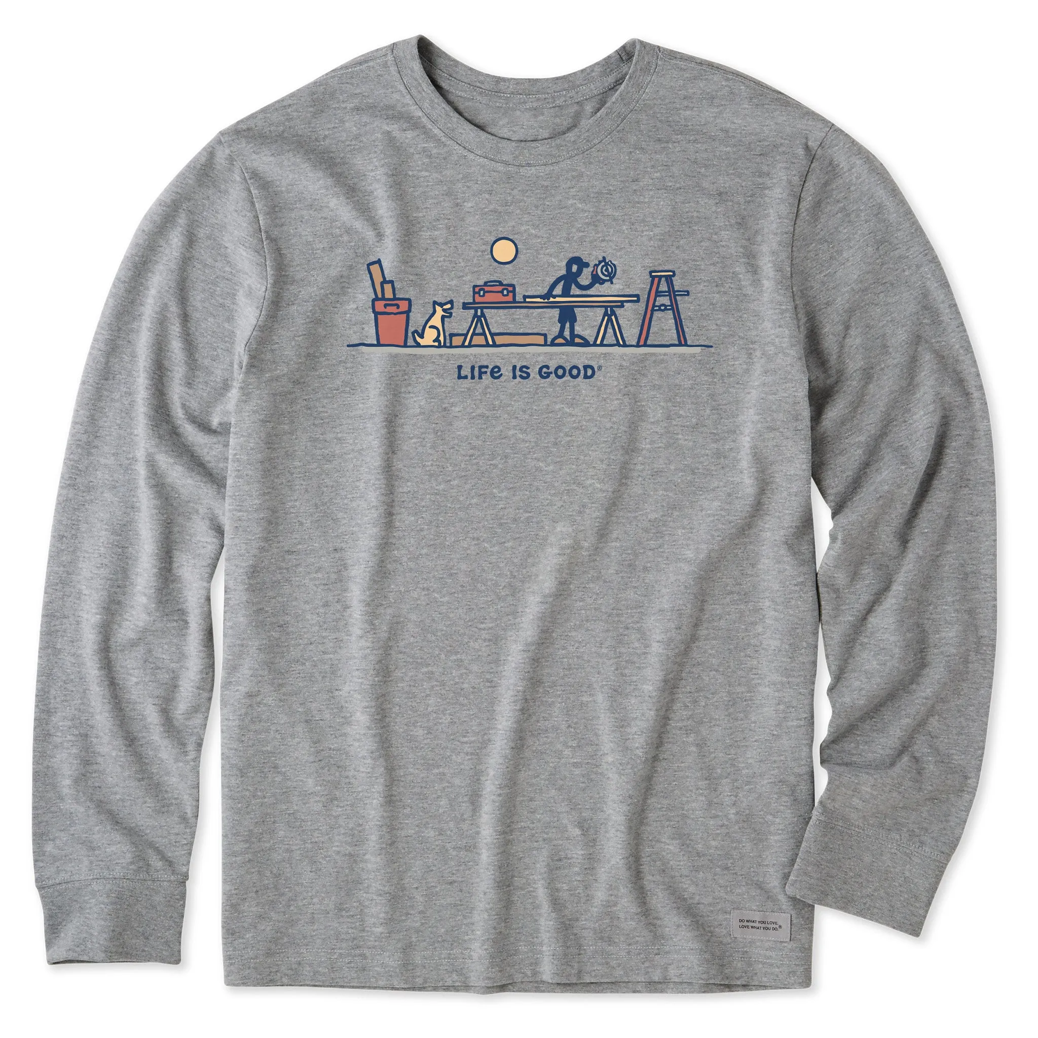 Men's Rocket & Jake Woodwork Vista Long Sleeve Crusher Tee Life is Good