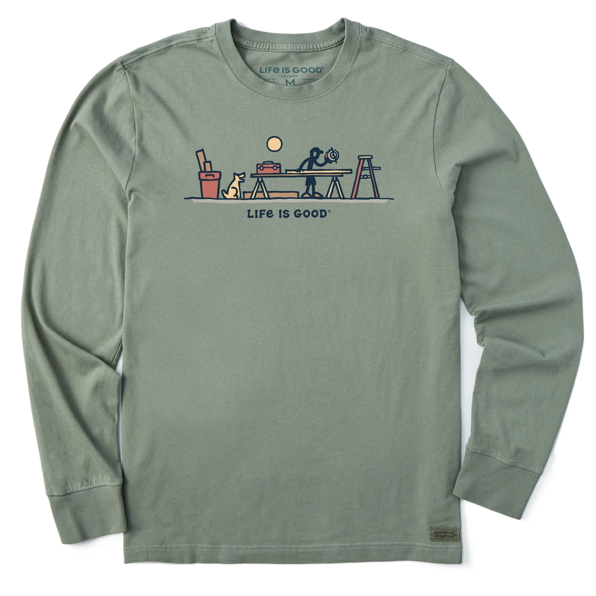 Men's Rocket & Jake Woodwork Vista Long Sleeve Crusher Tee Life is Good