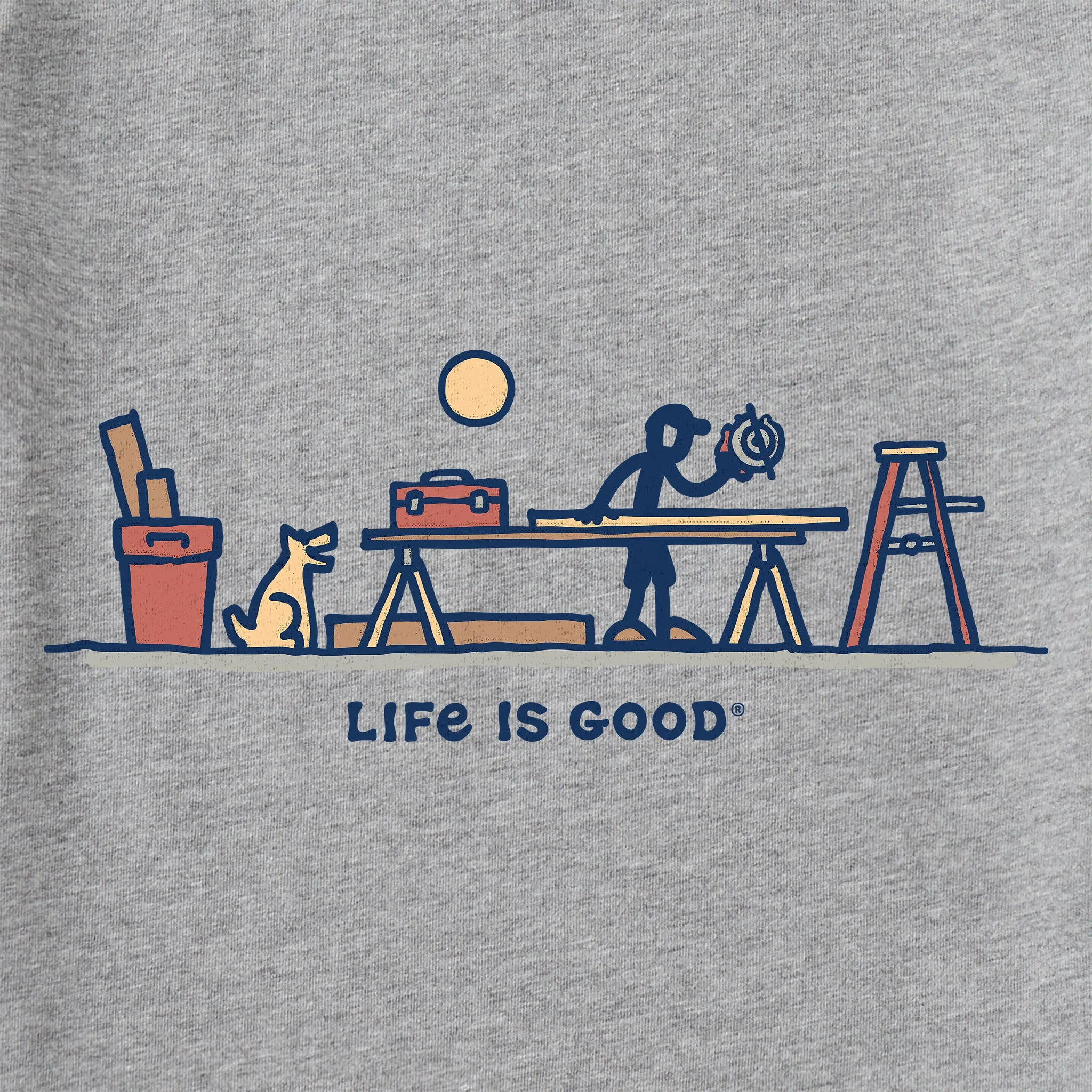 Men's Rocket & Jake Woodwork Vista Long Sleeve Crusher Tee Life is Good