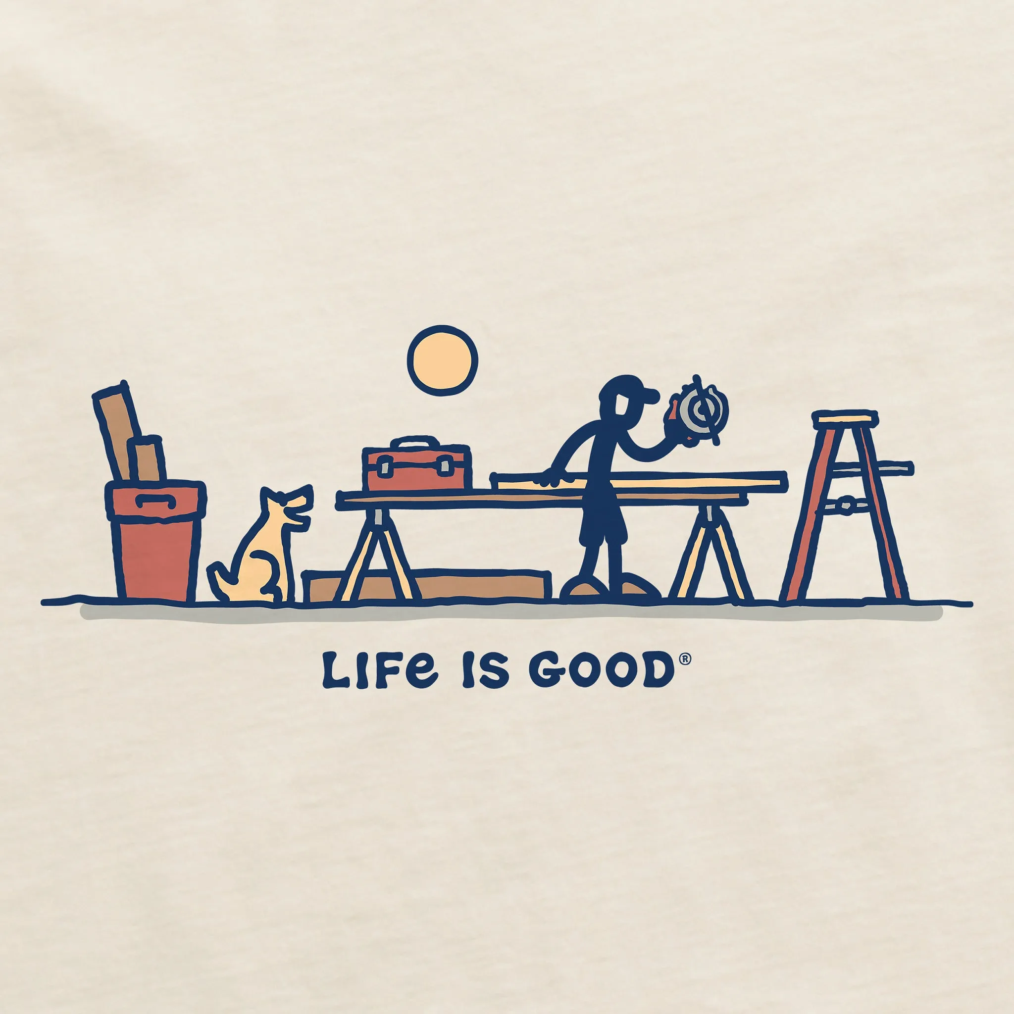 Men's Rocket & Jake Woodwork Vista Short Sleeve Tee Life is Good
