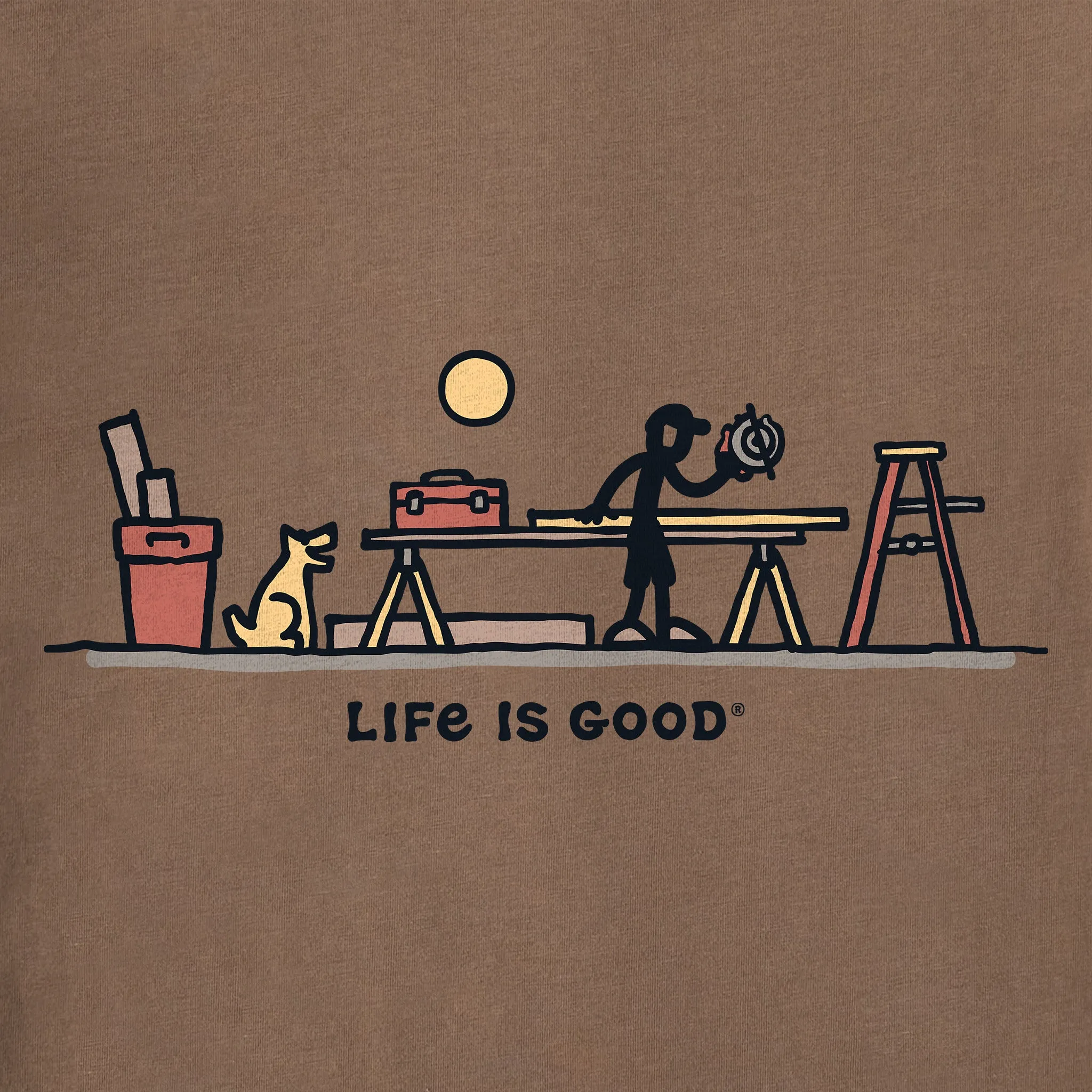 Men's Rocket & Jake Woodwork Vista Short Sleeve Tee Life is Good