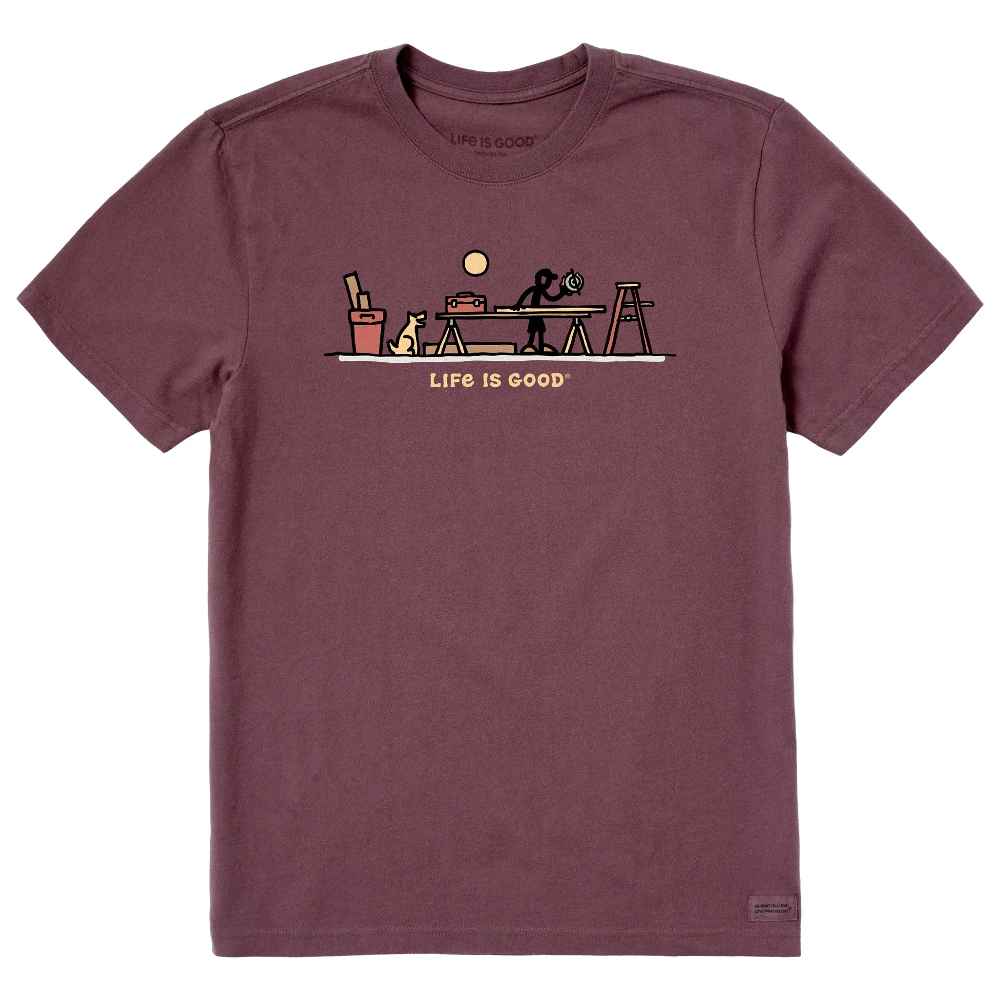 Men's Rocket & Jake Woodwork Vista Short Sleeve Tee Life is Good