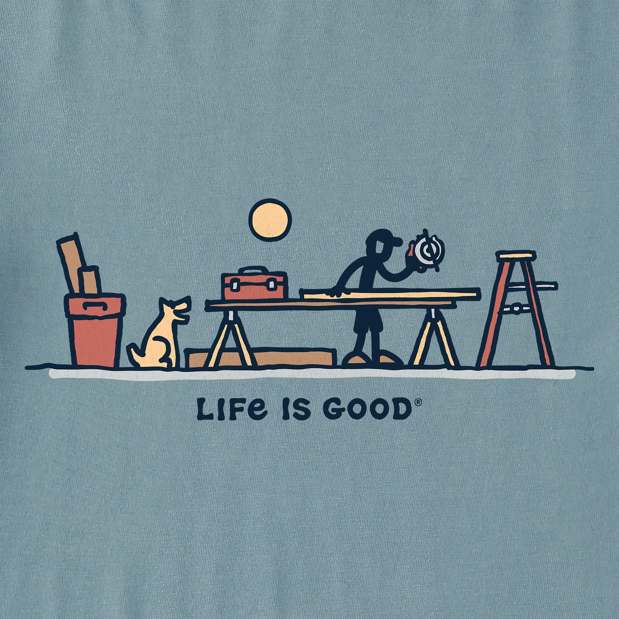 Men's Rocket & Jake Woodwork Vista Short Sleeve Tee Life is Good