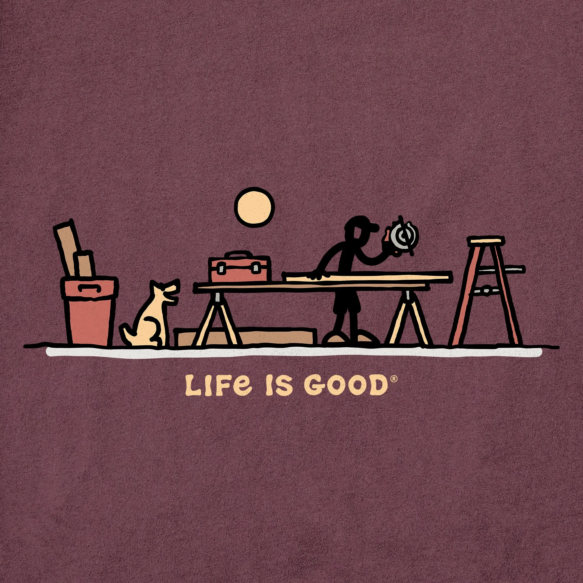 Men's Rocket & Jake Woodwork Vista Short Sleeve Tee Life is Good