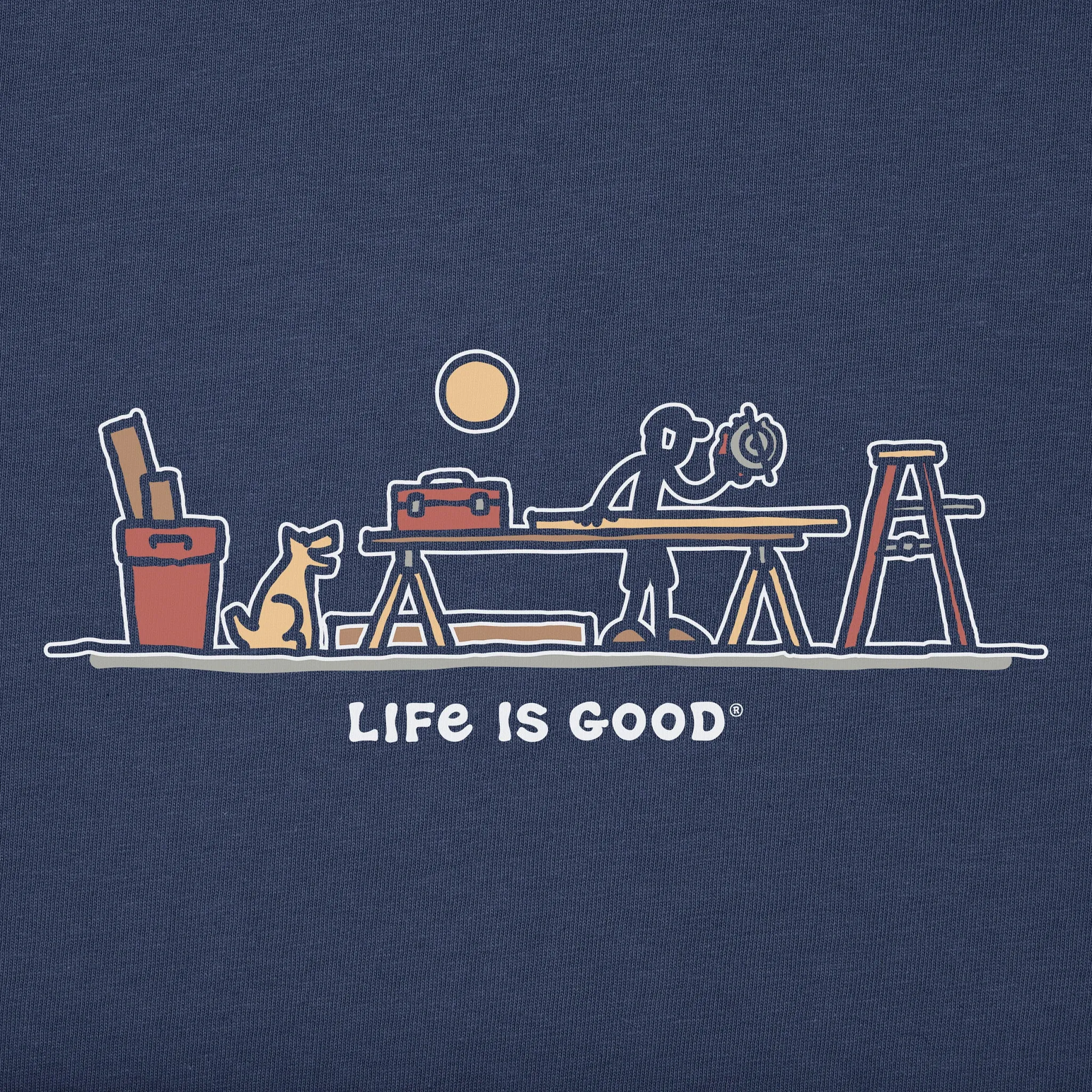 Men's Rocket & Jake Woodwork Vista Short Sleeve Tee Life is Good
